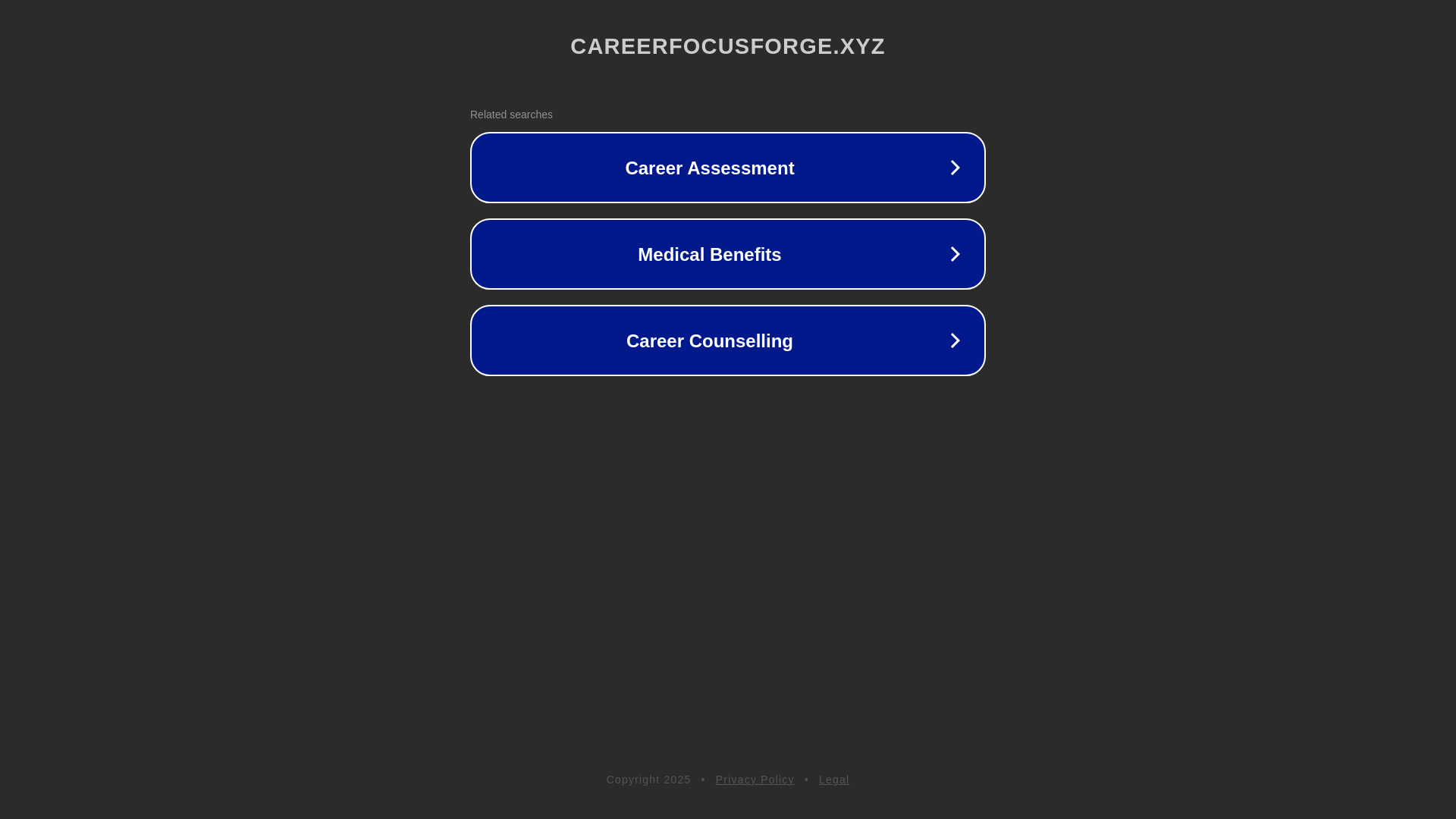 website screenshot of https://careerfocusforge.xyz/