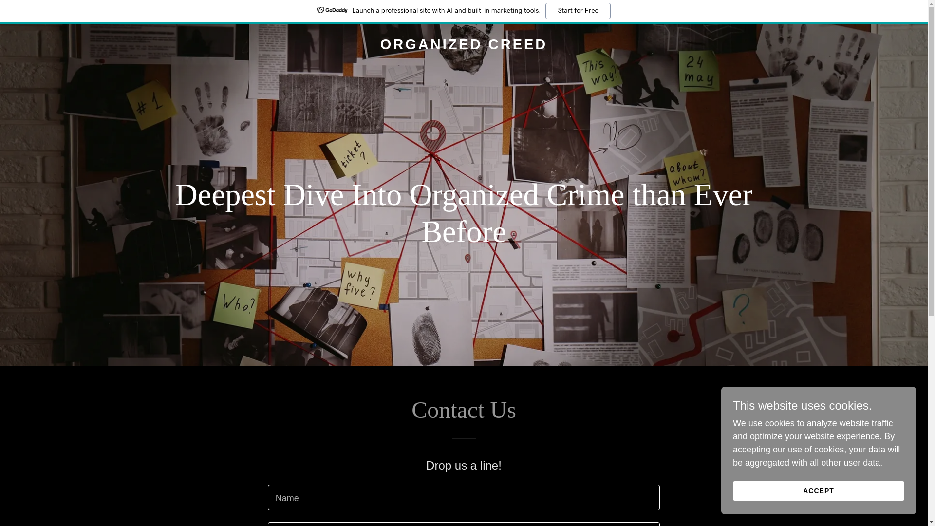 website screenshot of https://organizedcreed.com/