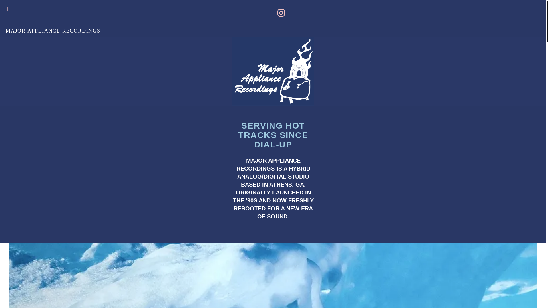 website screenshot of https://majorappliancerecordings.com/