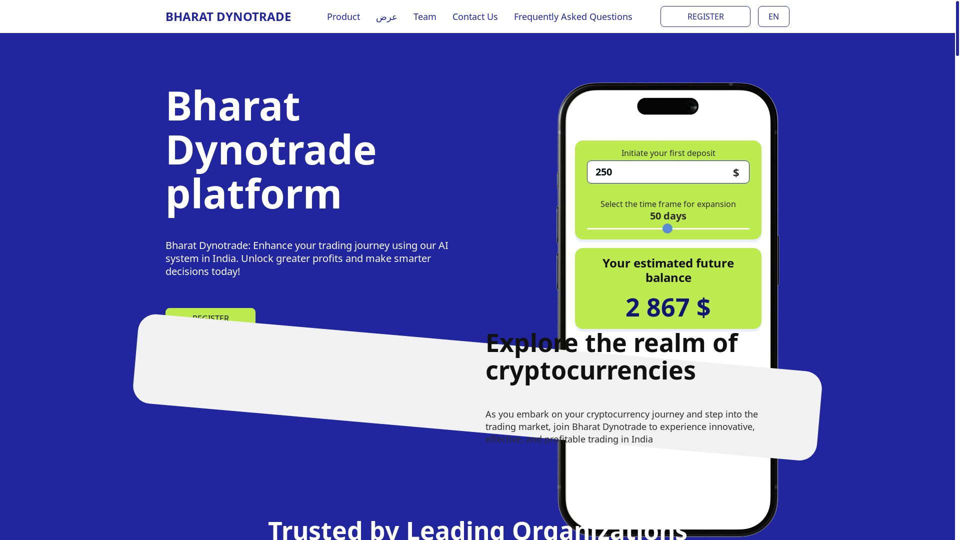 website screenshot of https://bharat-dynotrade.com/
