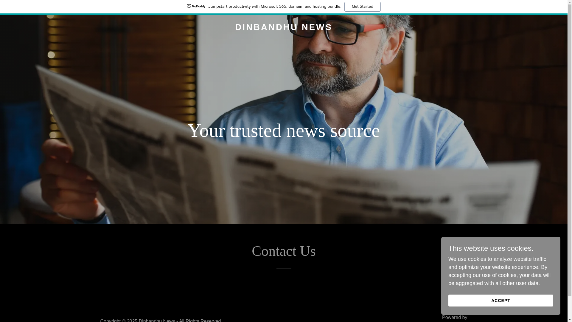 website screenshot of https://dinbandhunews.xyz/