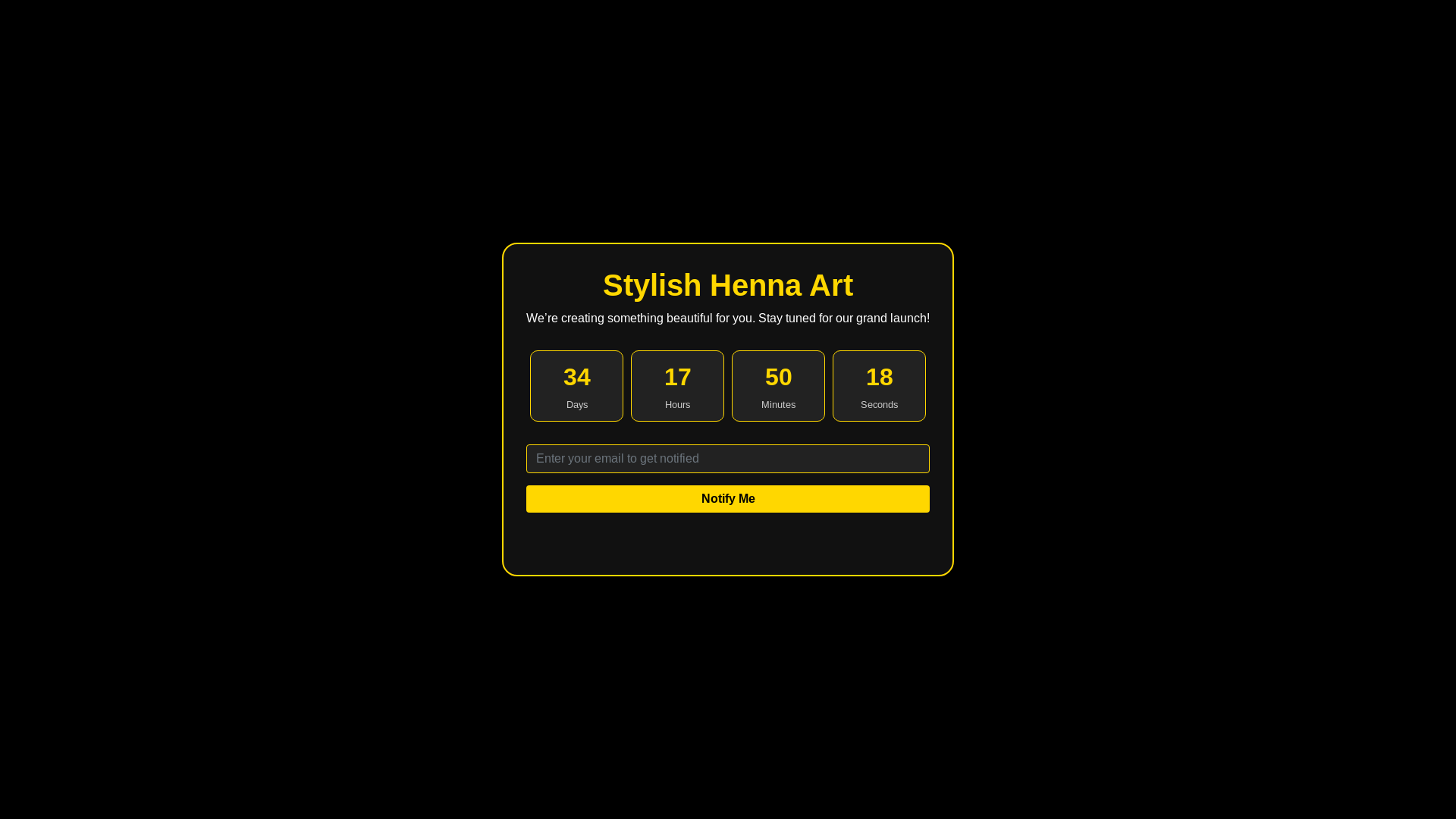 website screenshot of https://stylishhenna.au/