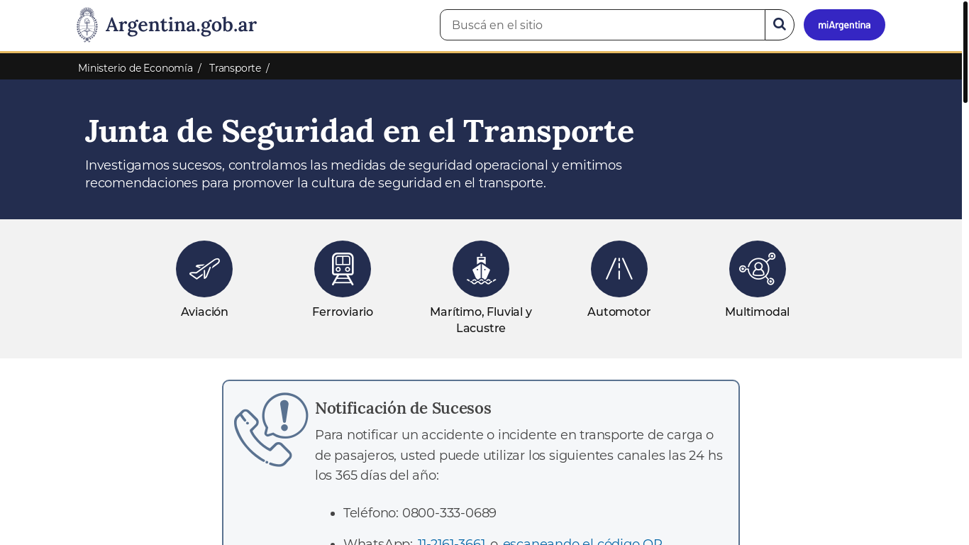 website screenshot of https://jst.gob.ar/