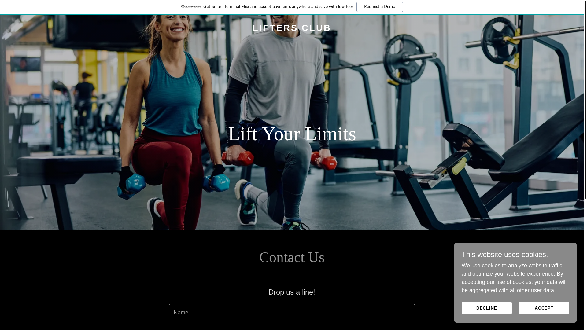 website screenshot of https://liftersclub.co.uk/