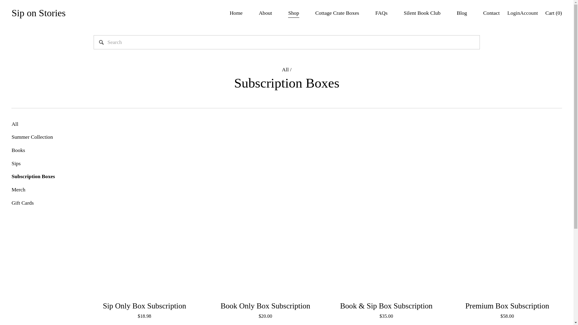 website screenshot of https://cottagecratebox.com/