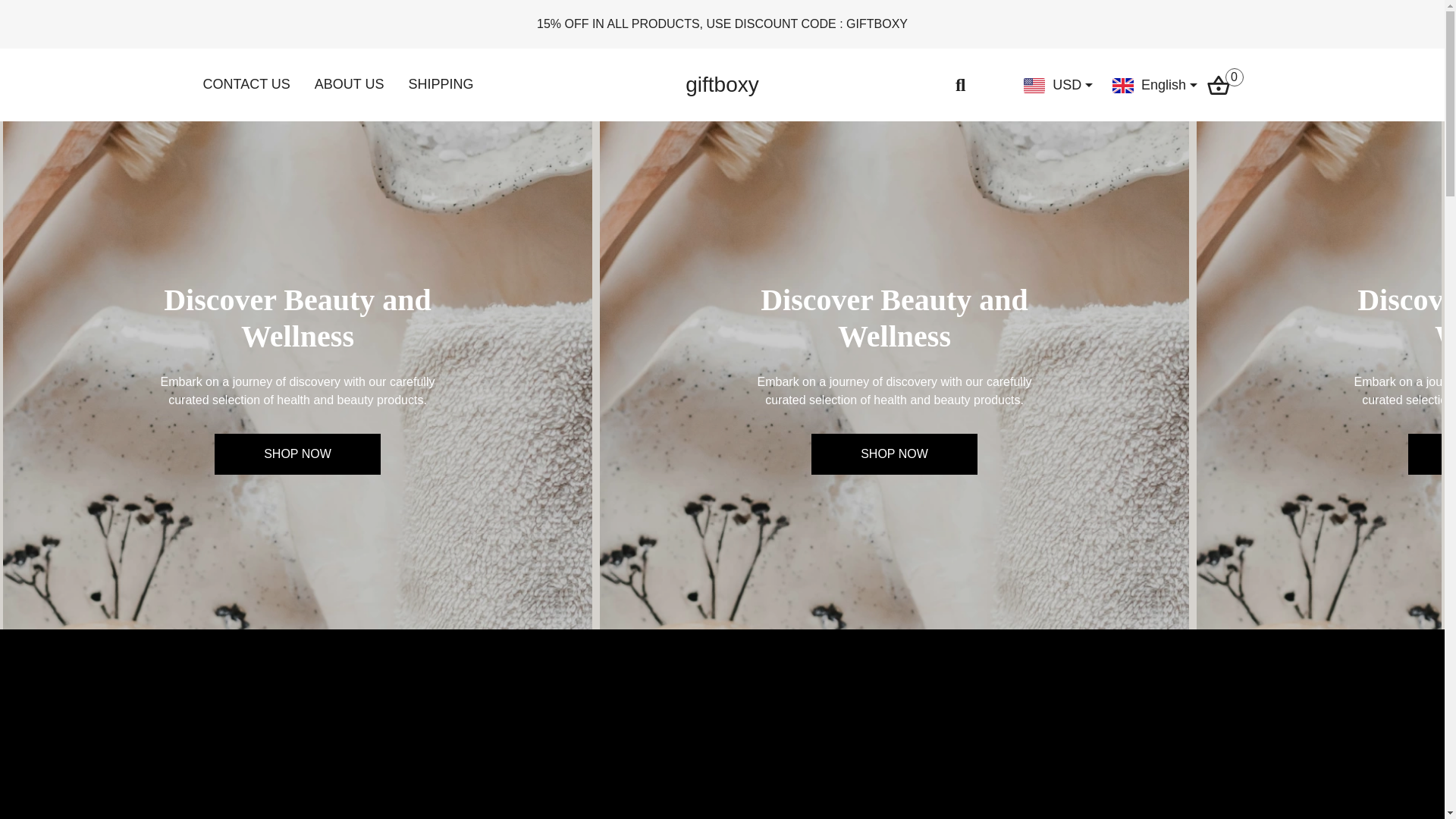 website screenshot of https://giftboxy.store/