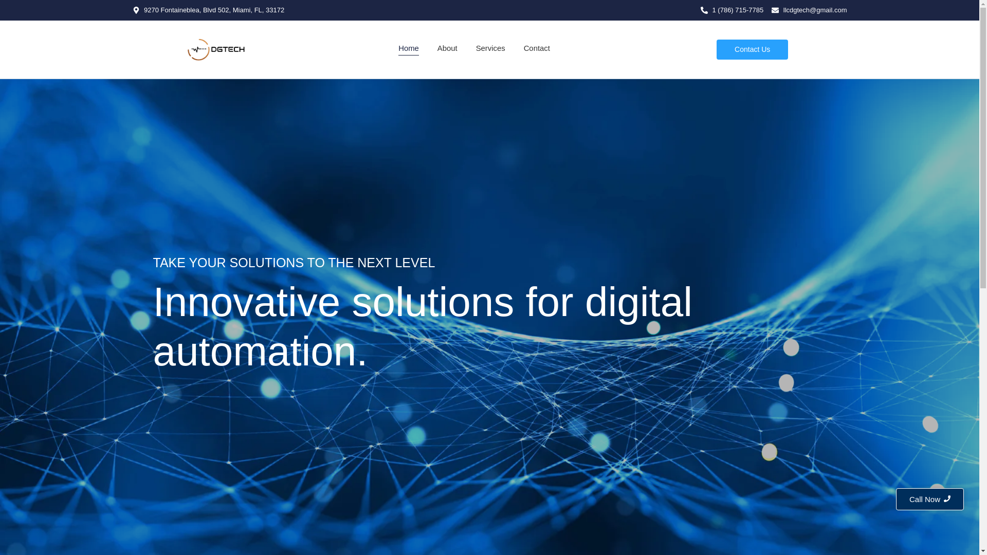 website screenshot of https://dgtechsoluciones.com/
