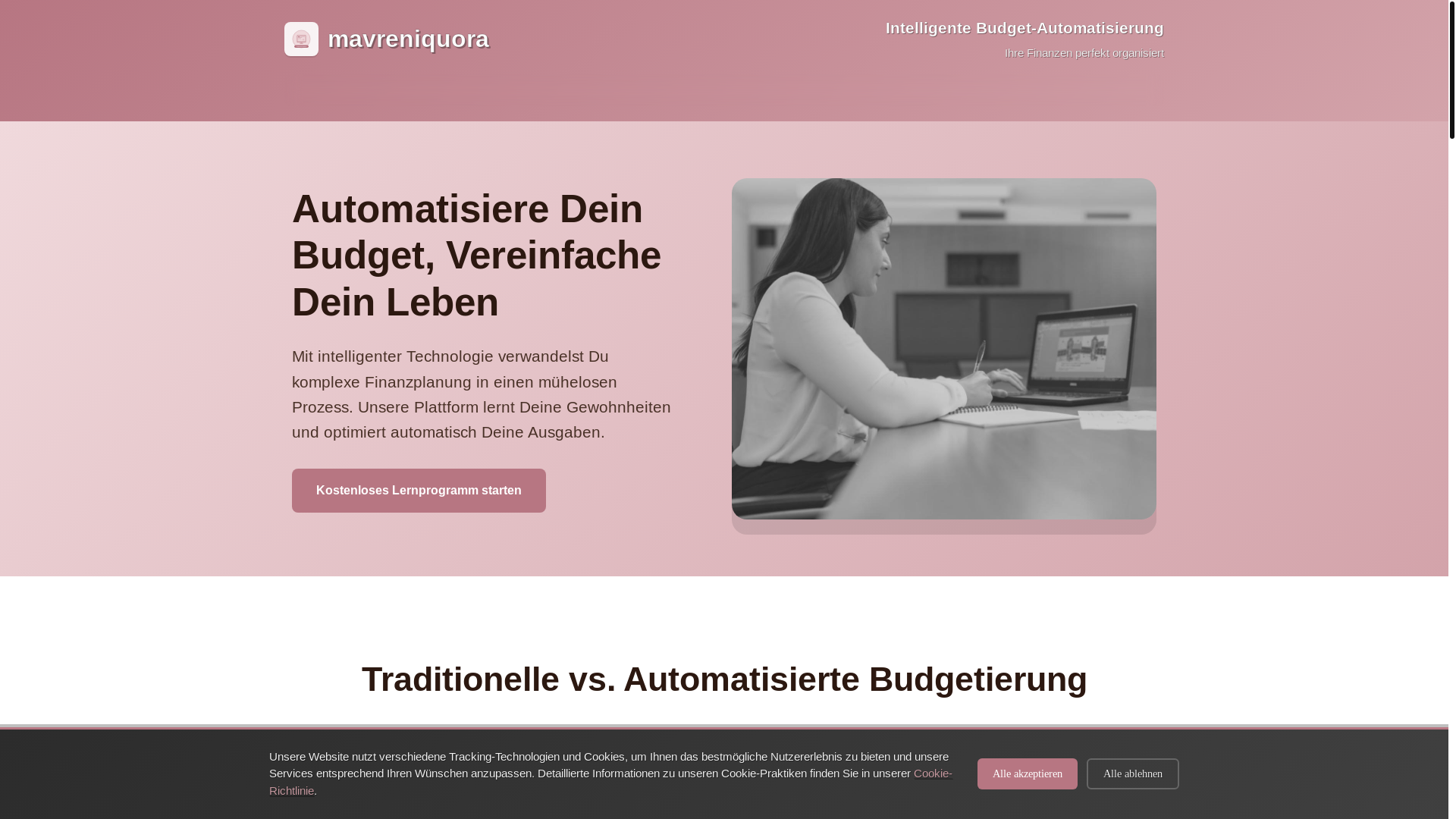 website screenshot of https://mavreniquora.com/