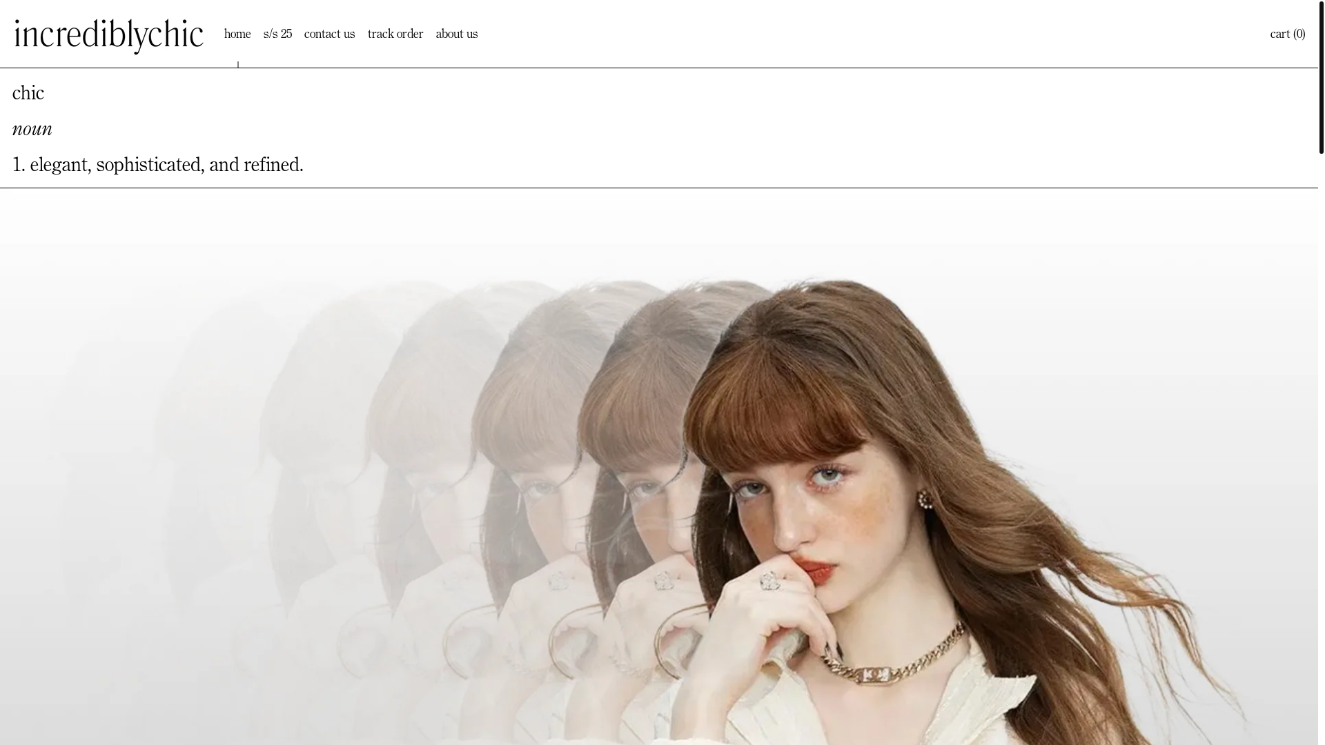 website screenshot of https://incrediblychic.co/