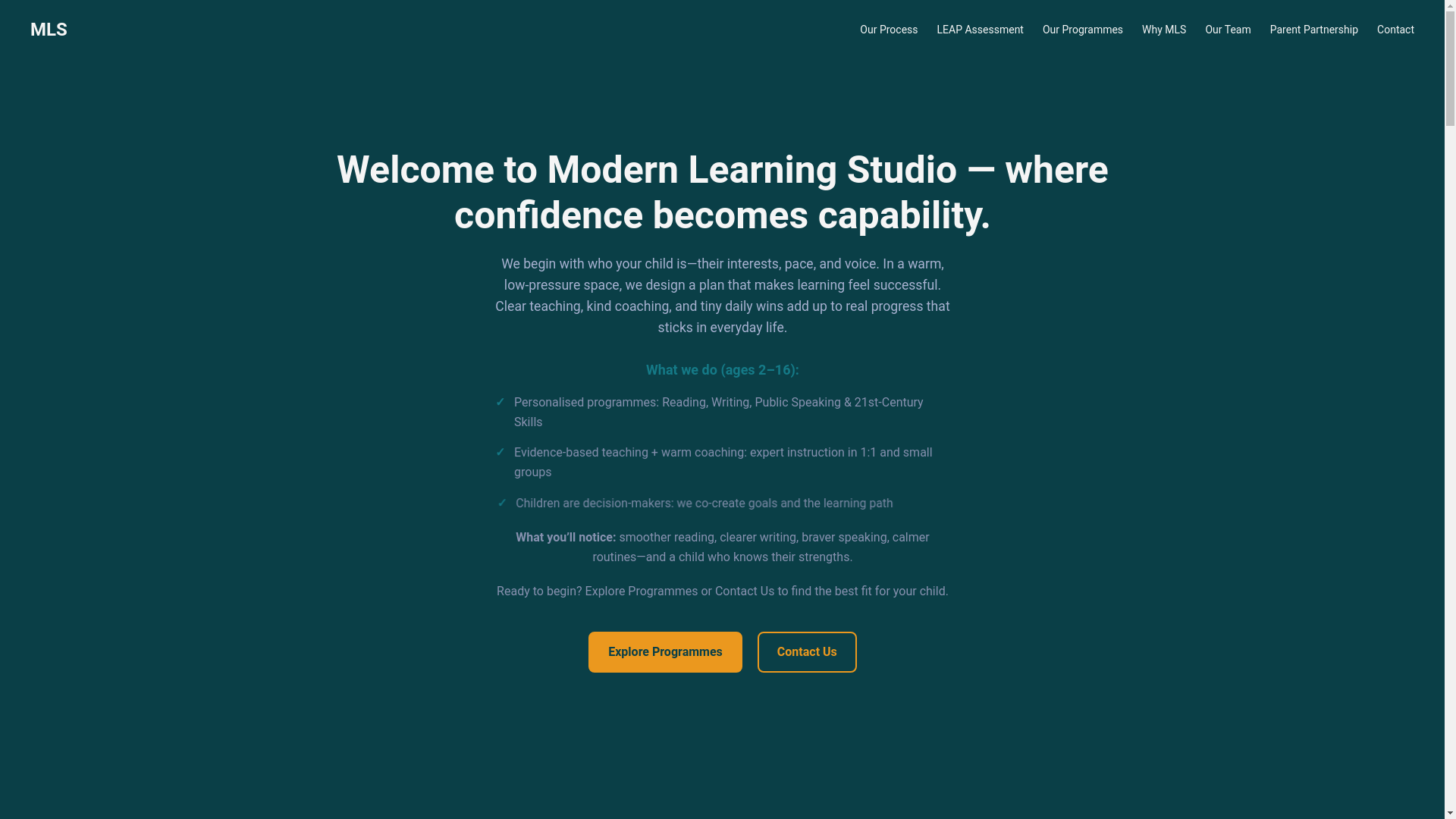 website screenshot of https://modernlearningstudio.pages.dev/