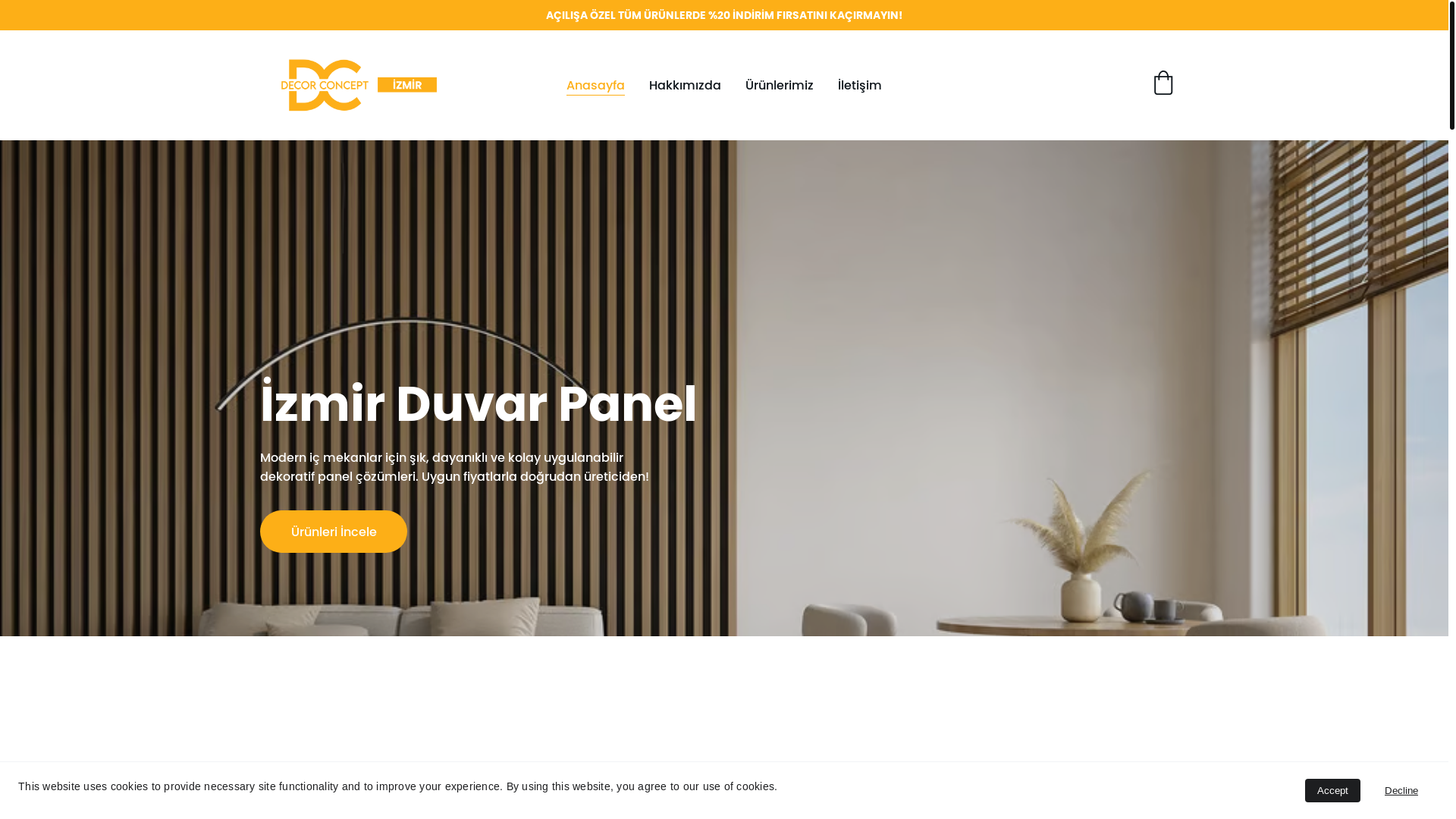 website screenshot of https://izmirduvarpanel.com/