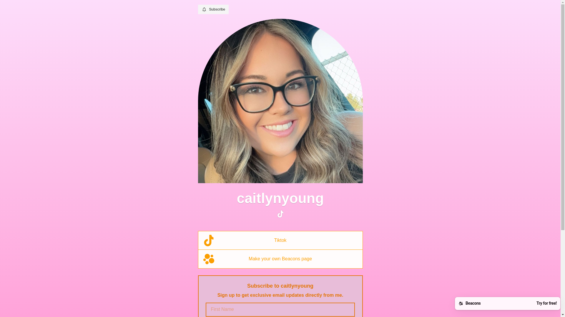 website screenshot of https://caitlynyoung16.store/