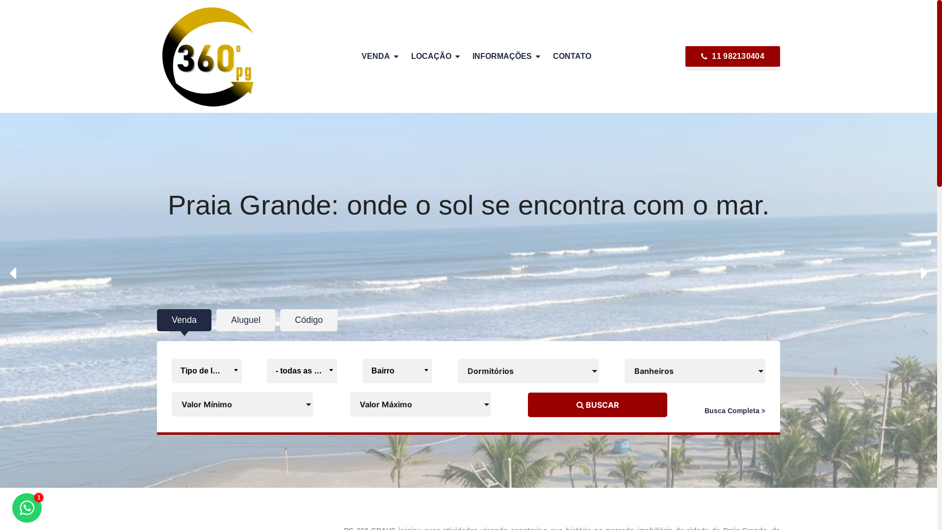 website screenshot of https://corretordeimoveis360.com.br/