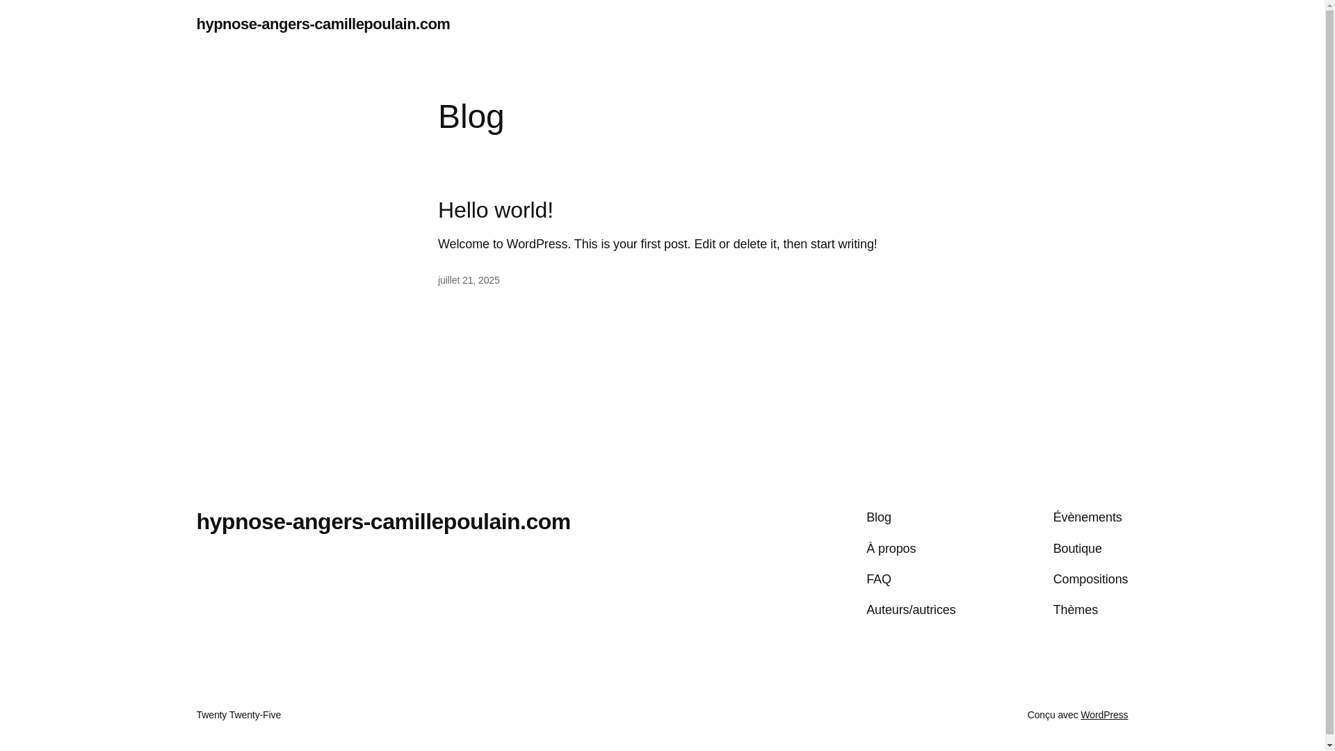 website screenshot of https://hypnose-angers-camillepoulain.com/