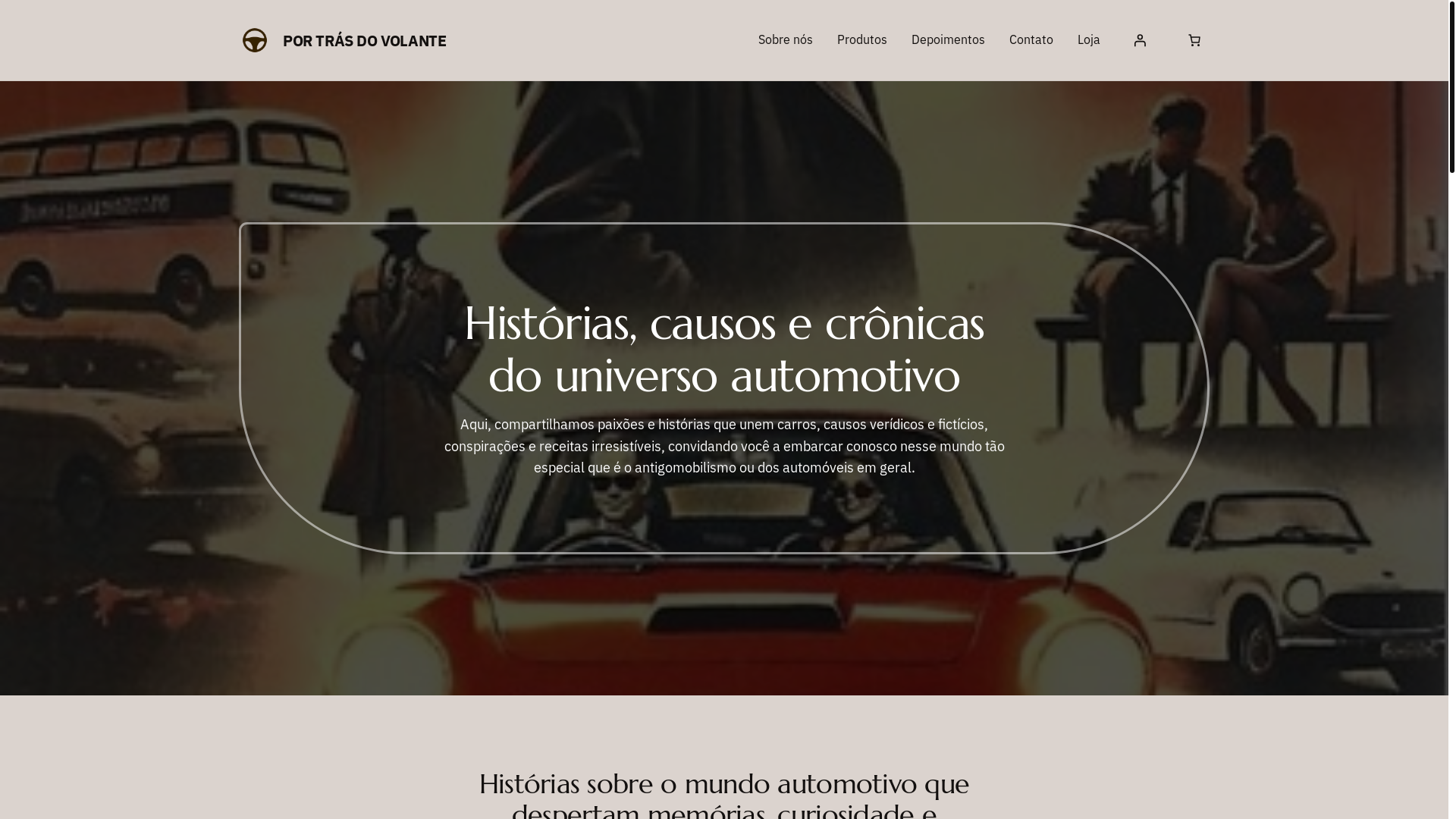 website screenshot of https://portrasdovolante.com/