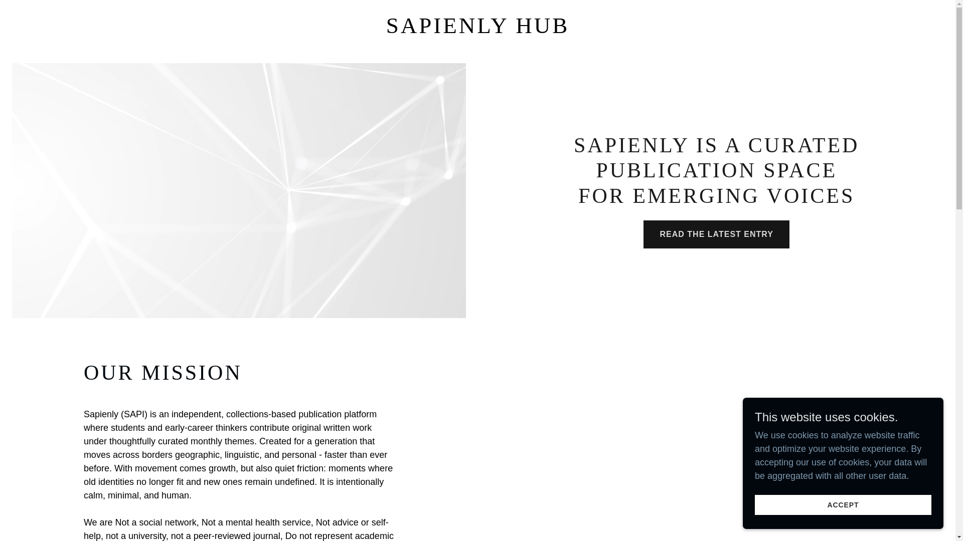 website screenshot of https://sapienly.world/