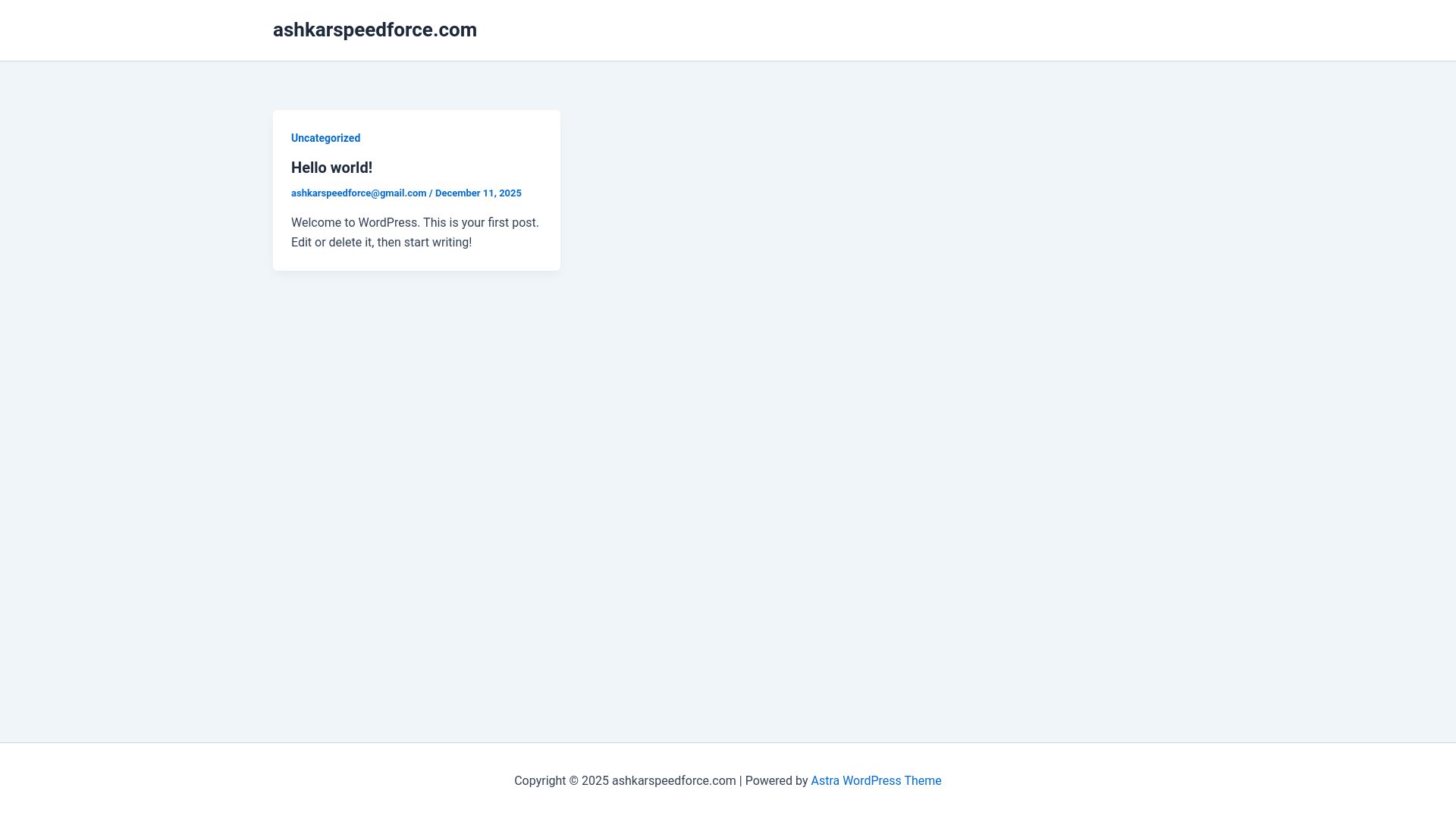 website screenshot of https://ashkarspeedforce.com/