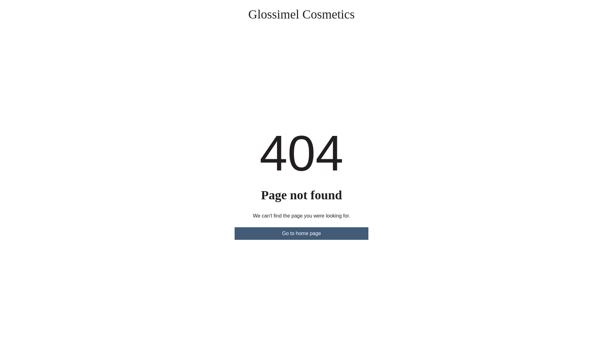 website screenshot of https://glossimelcosmetics.com/