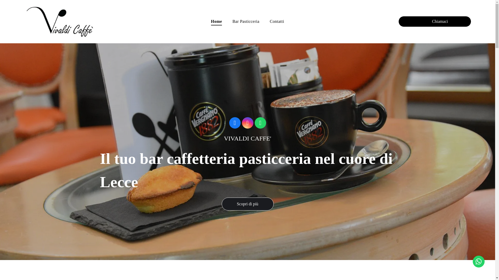 website screenshot of https://vivaldicaffelecce.com/