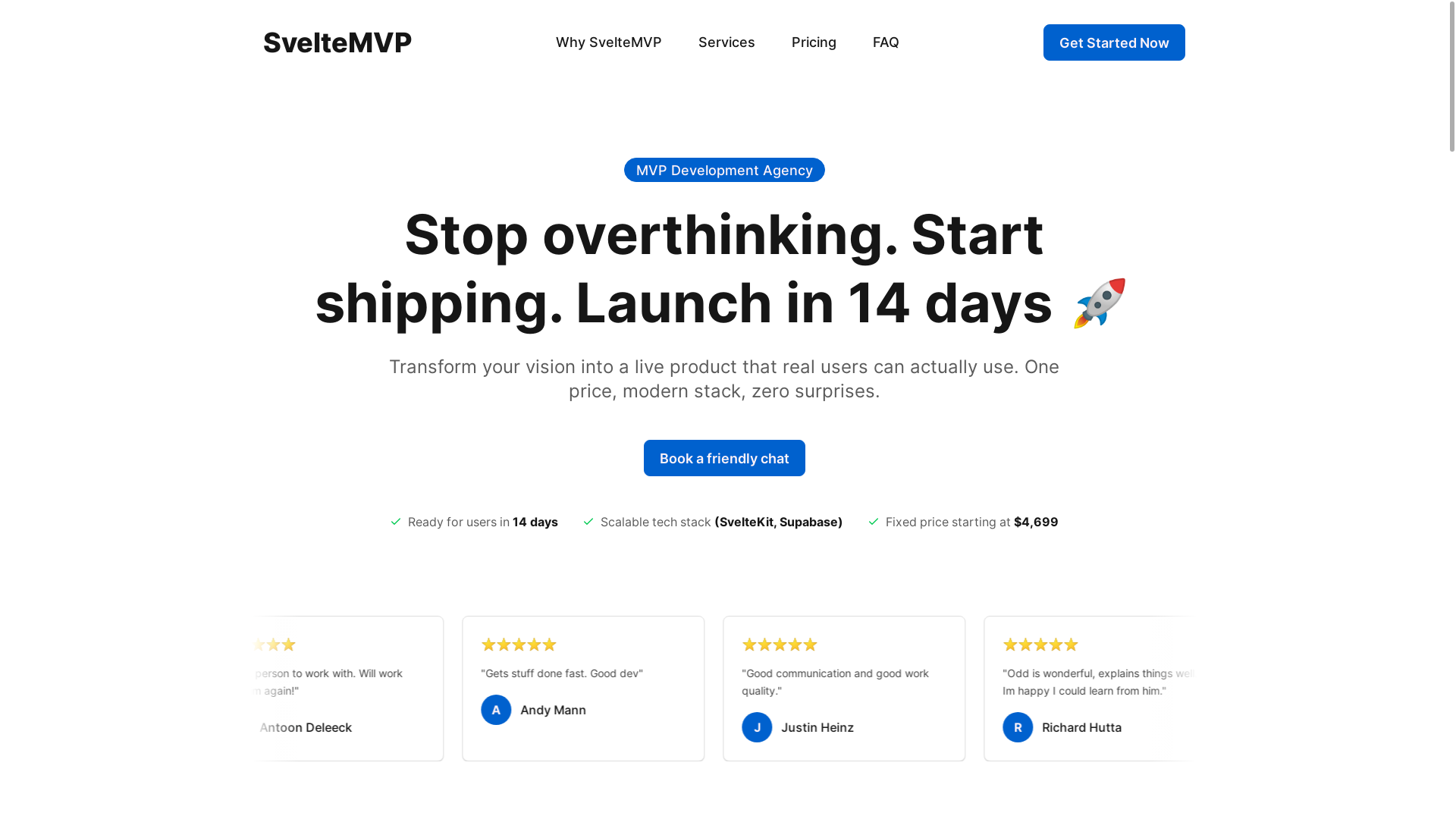 website screenshot of https://sveltemvp.pages.dev/