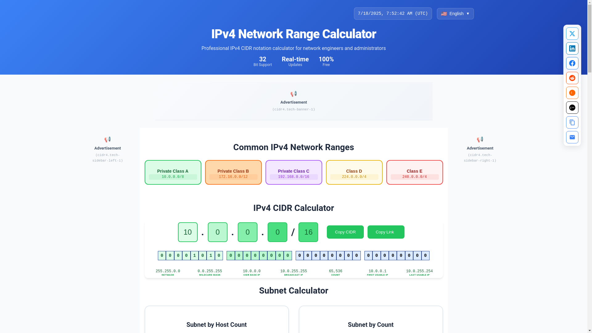 website screenshot of https://cidr4-tech.pages.dev/
