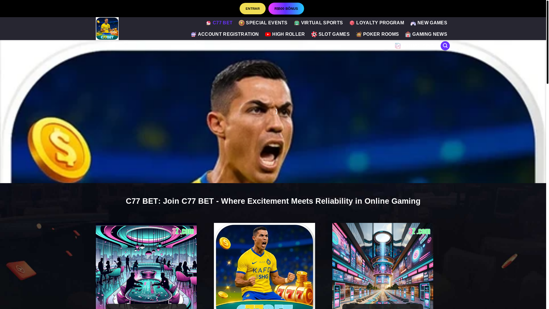 website screenshot of https://c77bet-com.com/