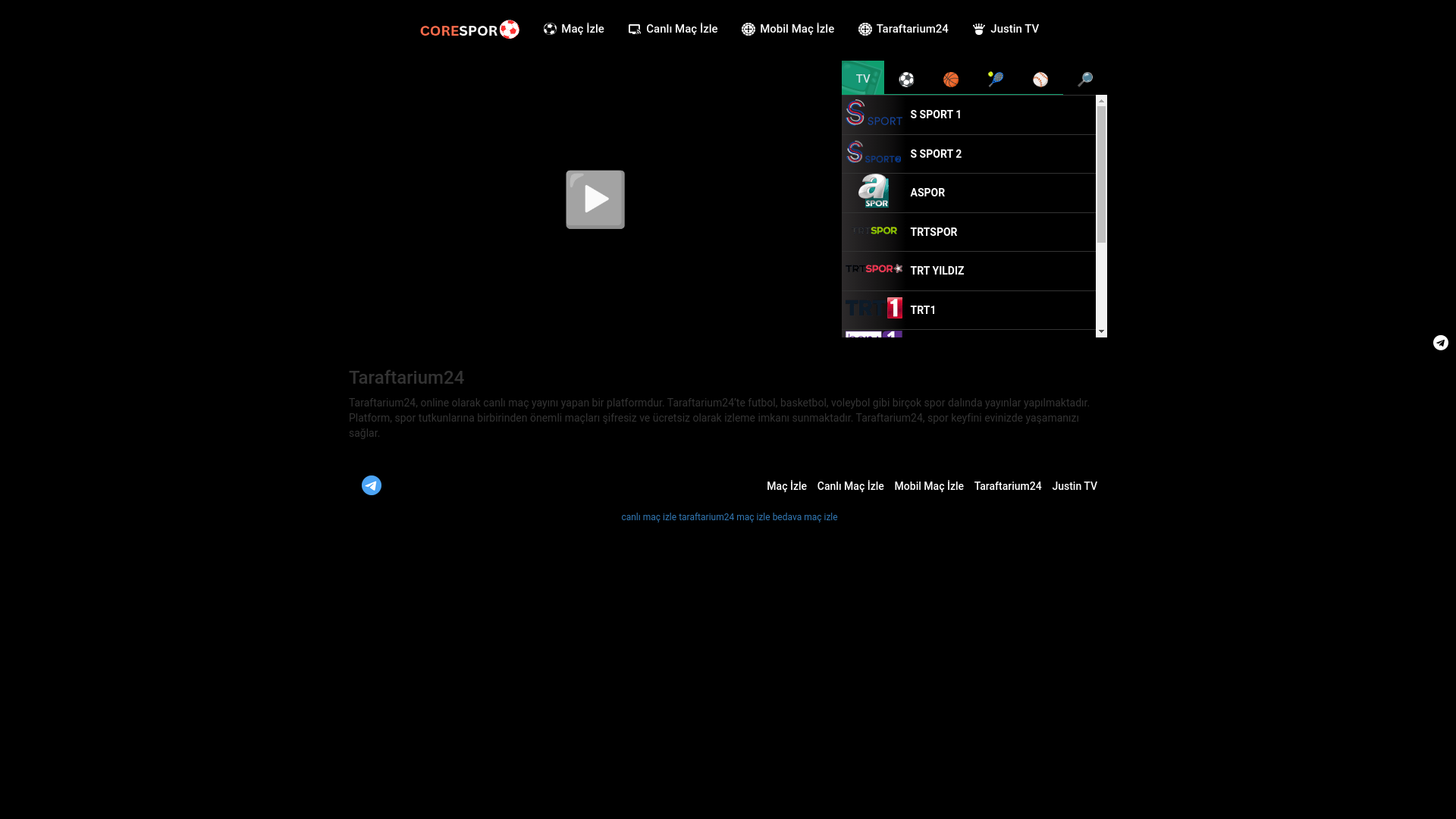 website screenshot of https://taraftariumspor5.site/