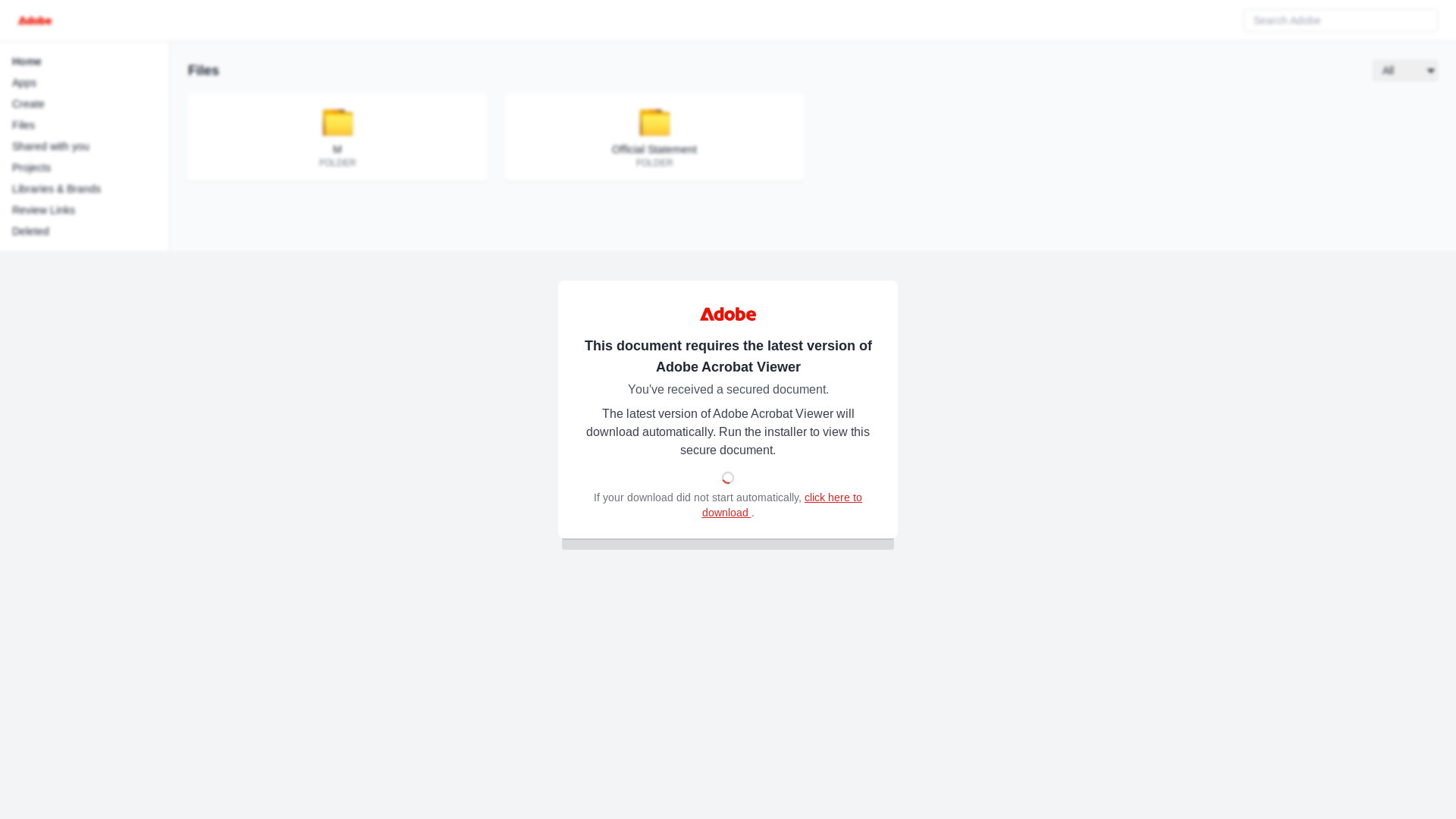 website screenshot of https://fileadobe-share.de/