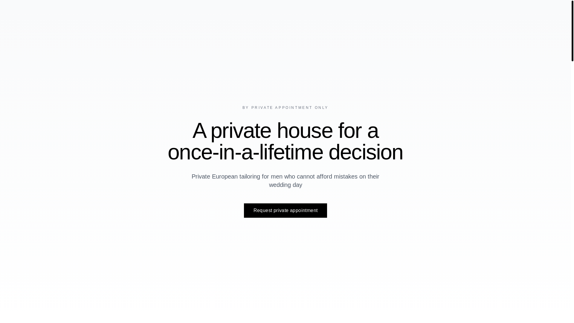 website screenshot of https://thegroomsociety.com/