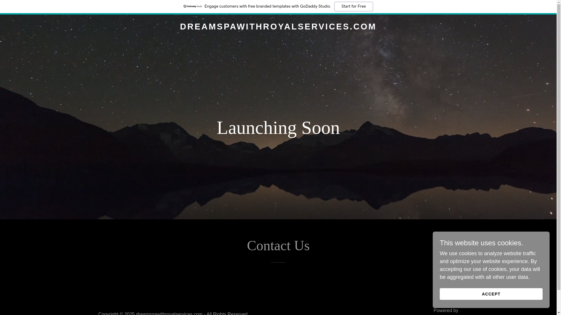 website screenshot of https://dreamspawithroyalservices.com/