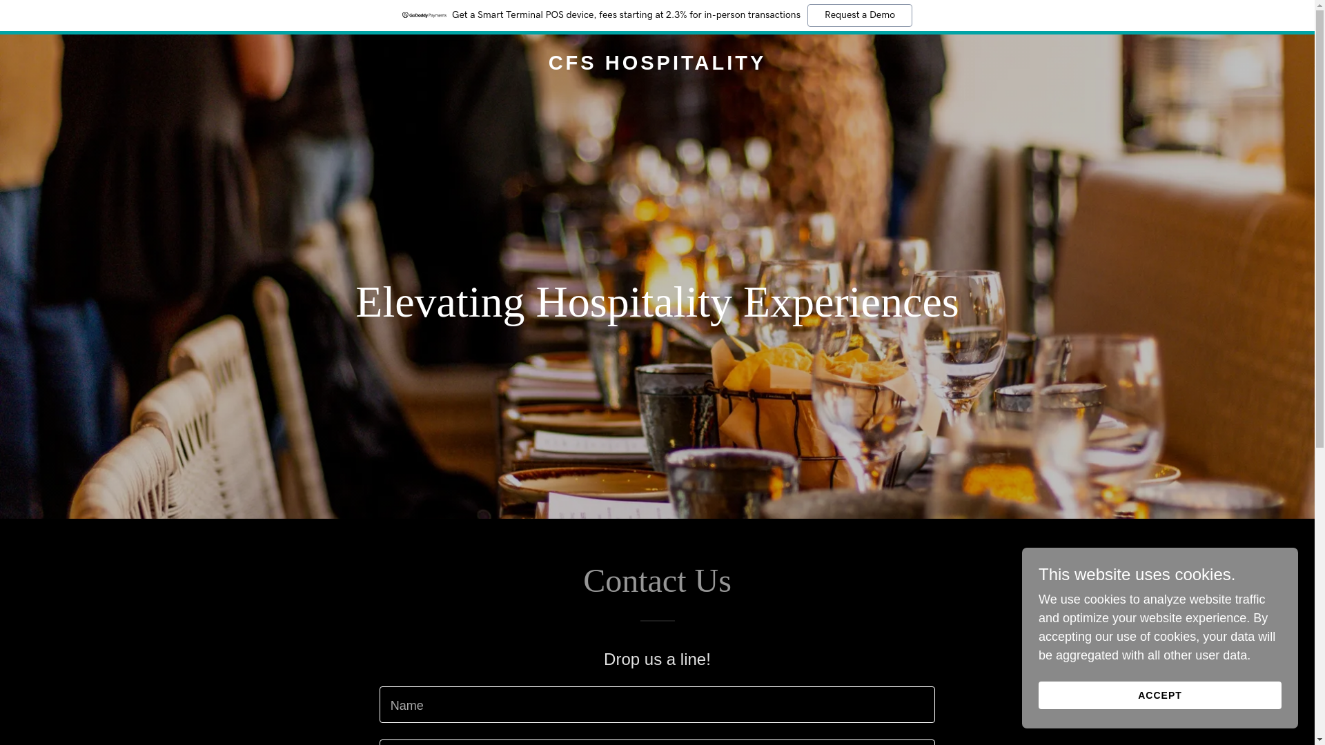 website screenshot of https://cfs-hospitality.com/