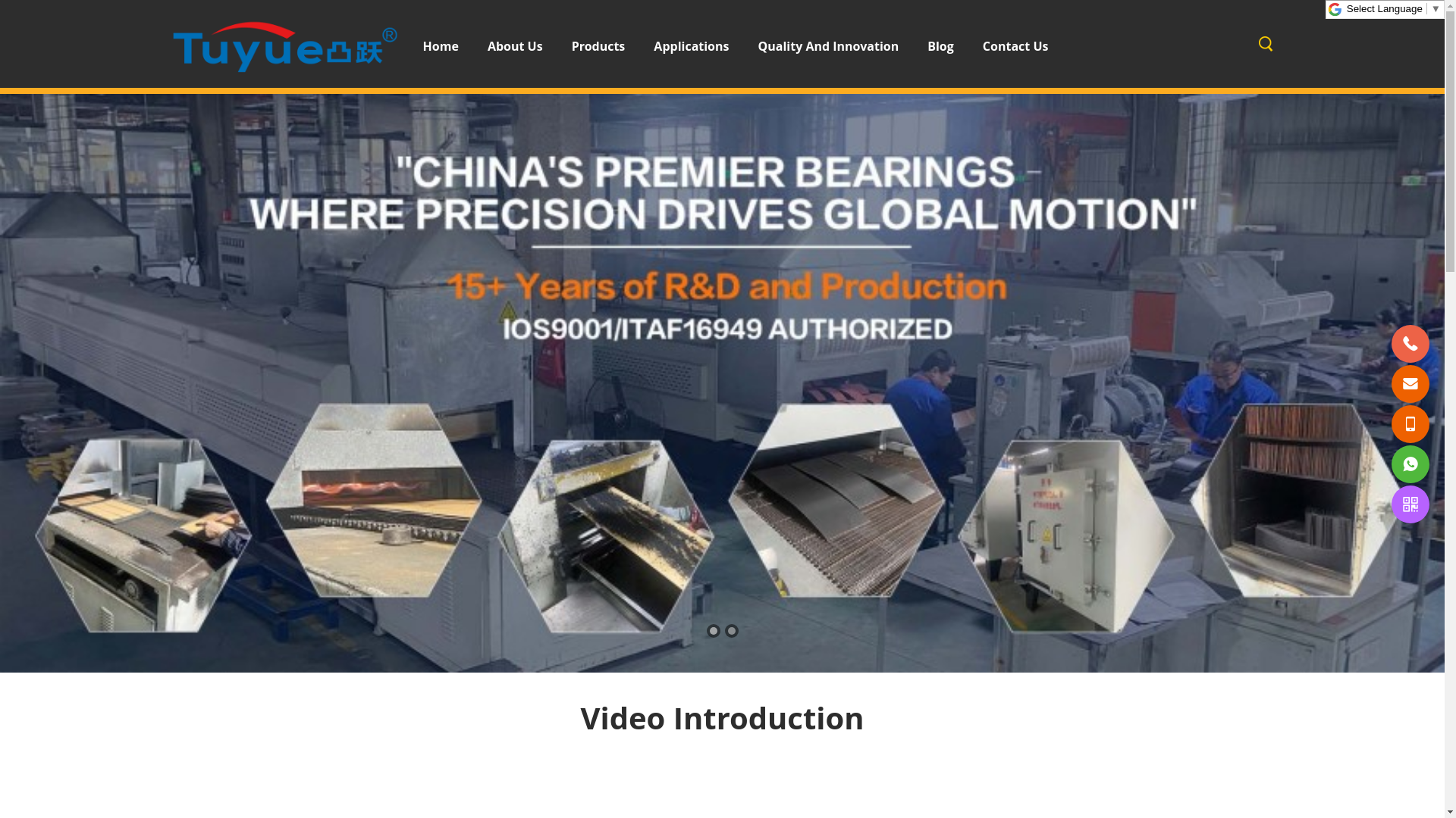 website screenshot of https://tuyue-bearing.com/