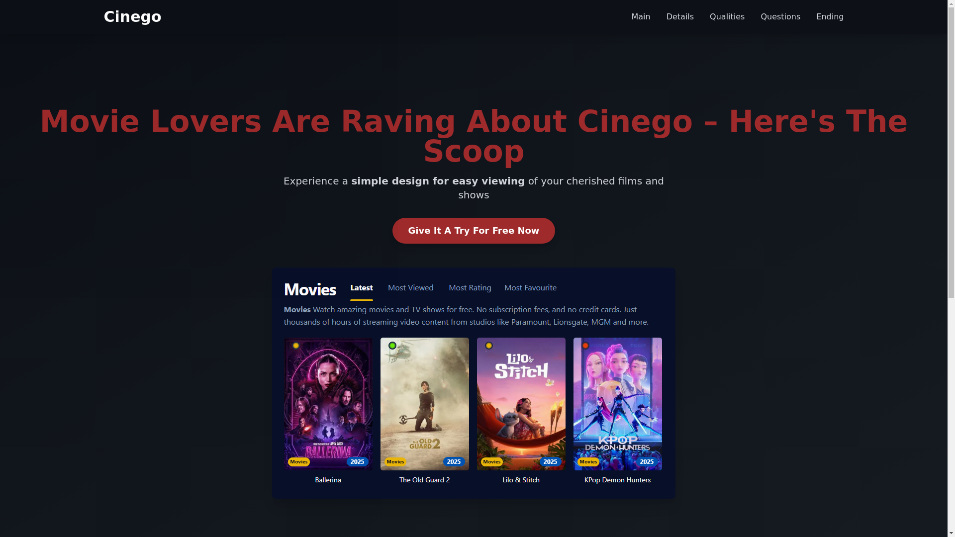 website screenshot of https://cinego-d985.pages.dev/