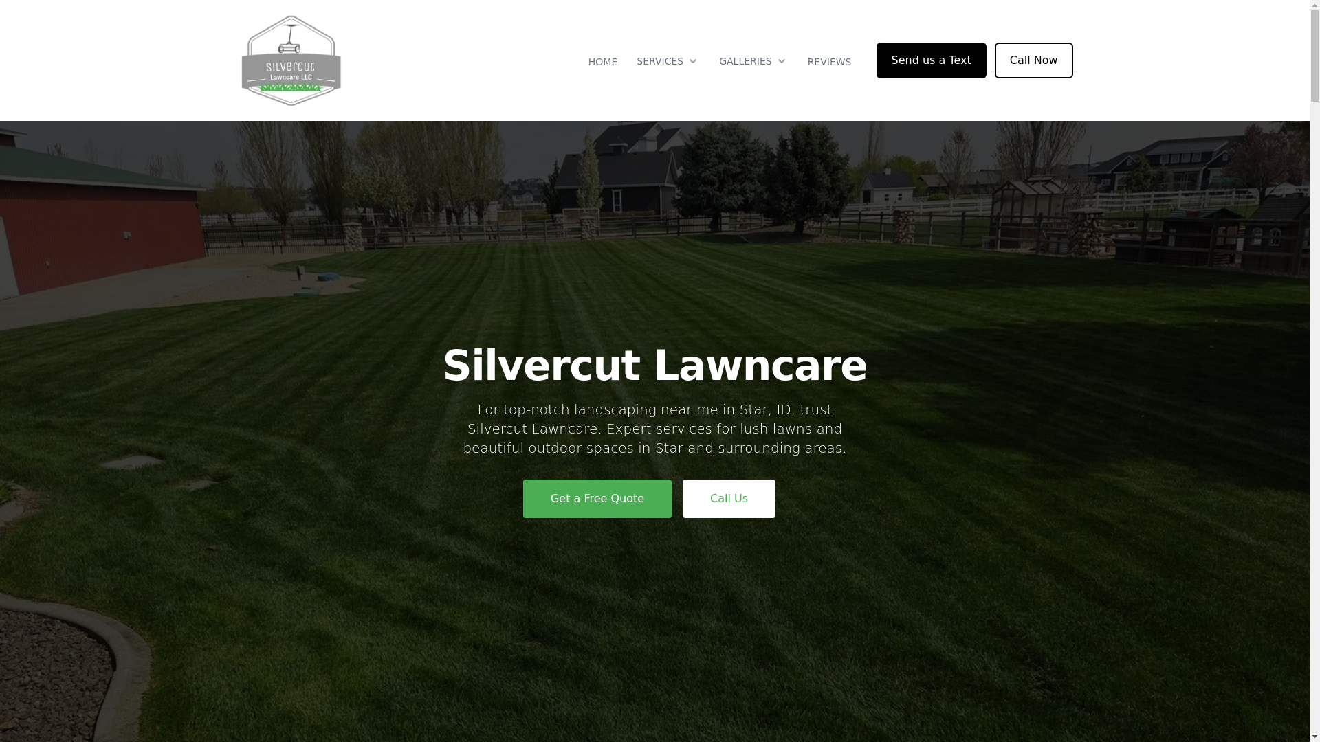 website screenshot of https://silvercutlawncare.com/