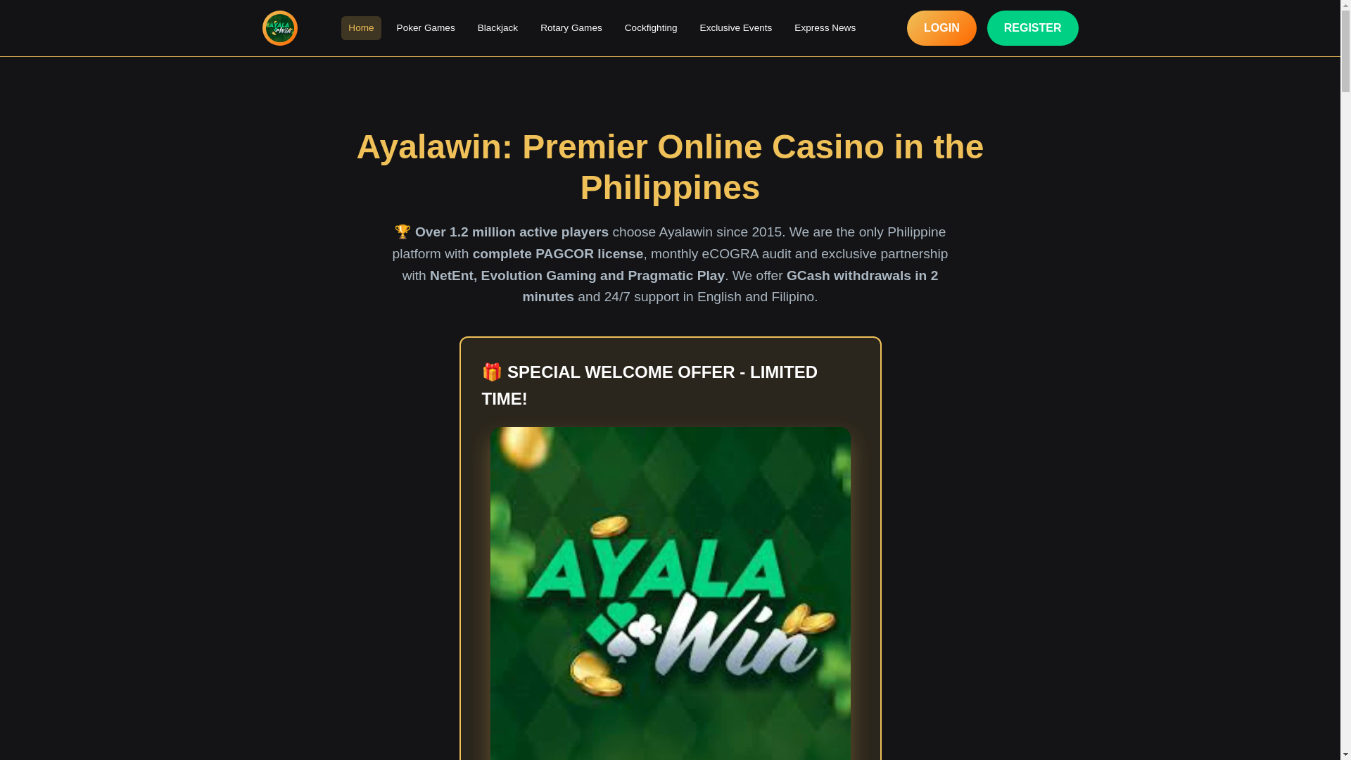 website screenshot of https://ayalawinph.com/