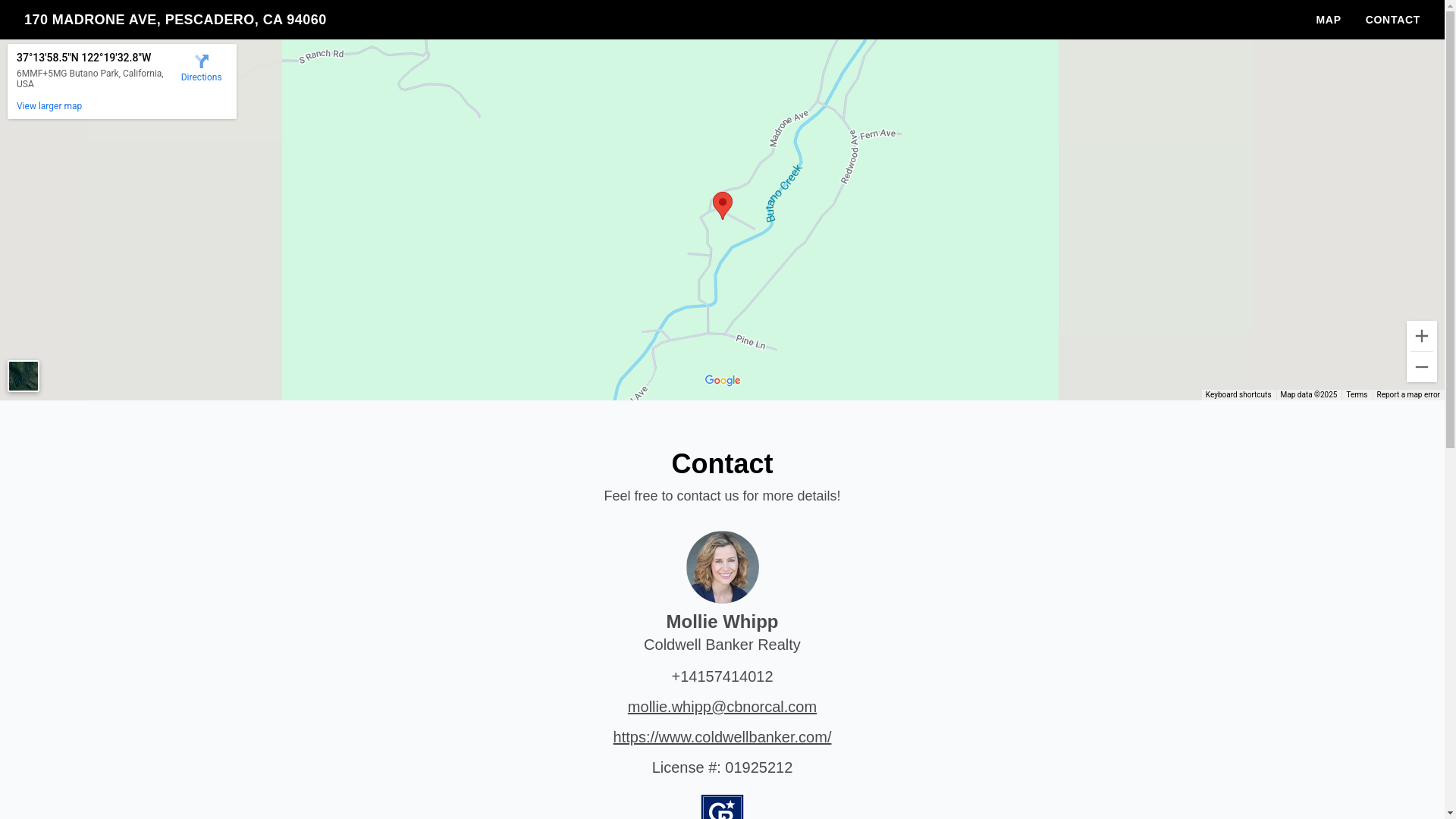 website screenshot of https://170madroneave.com/