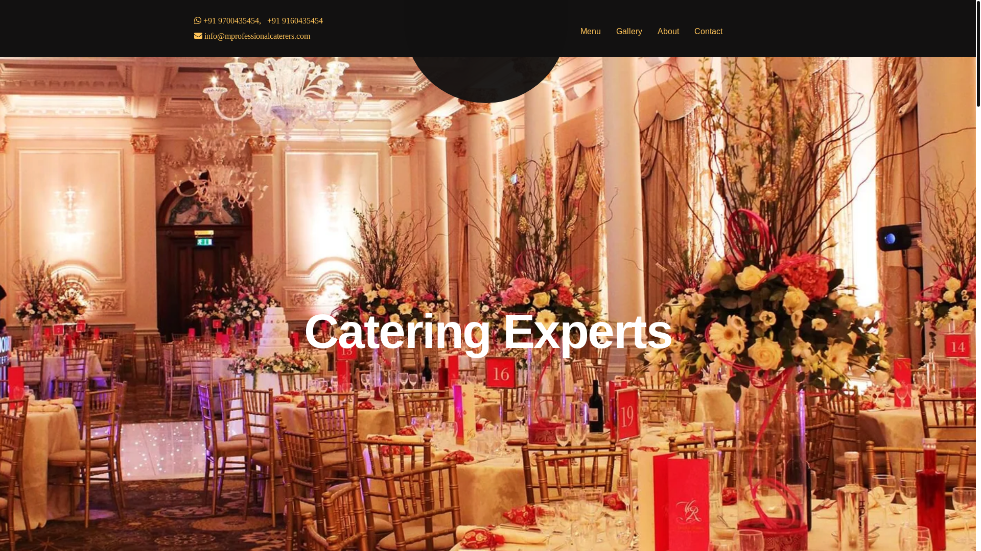 website screenshot of https://mprofessionalcaterer.com/