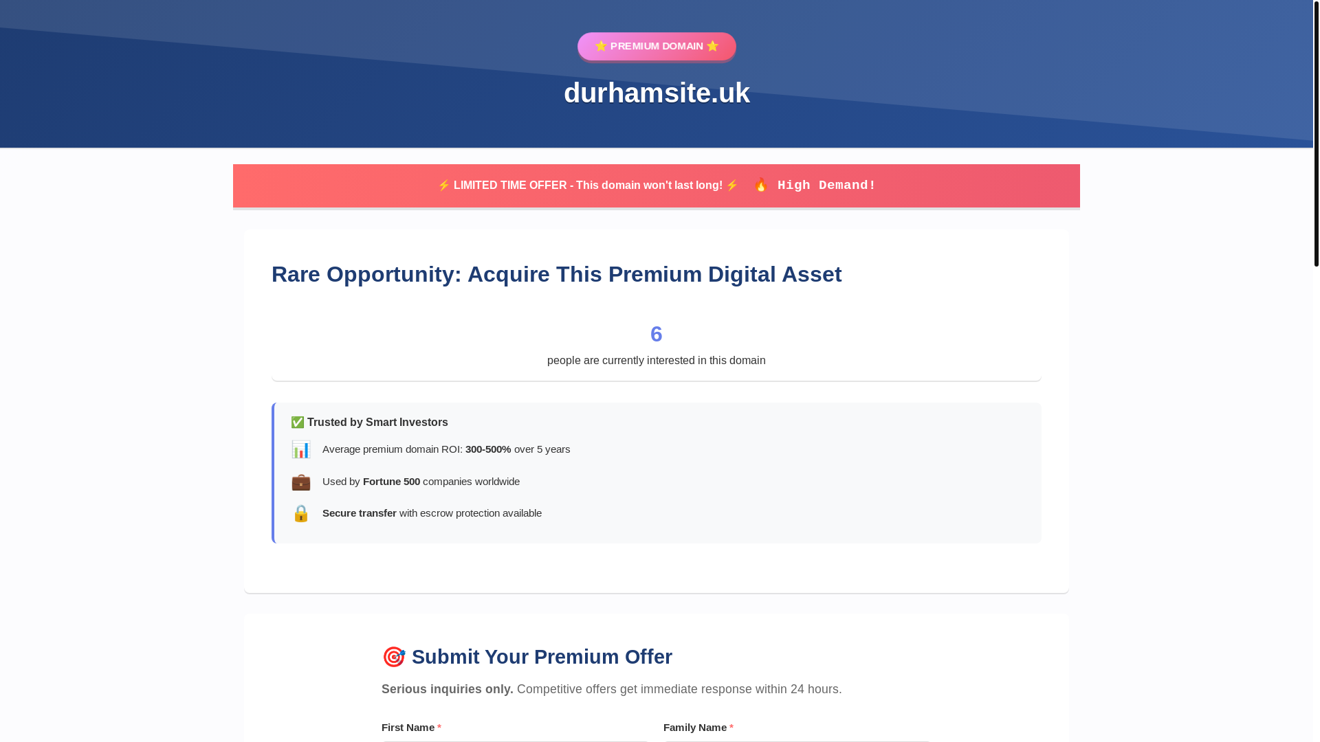 website screenshot of https://durhamsite.uk/