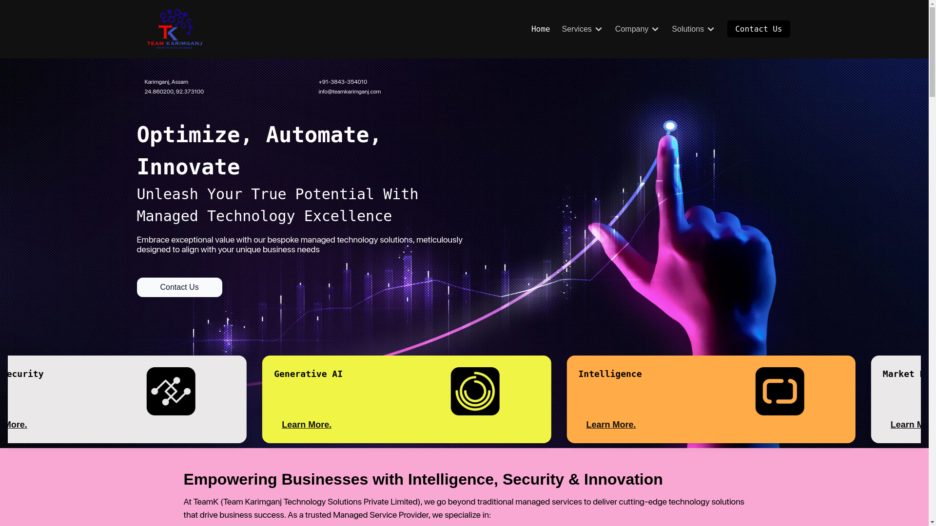 website screenshot of https://karimganjteam.com/