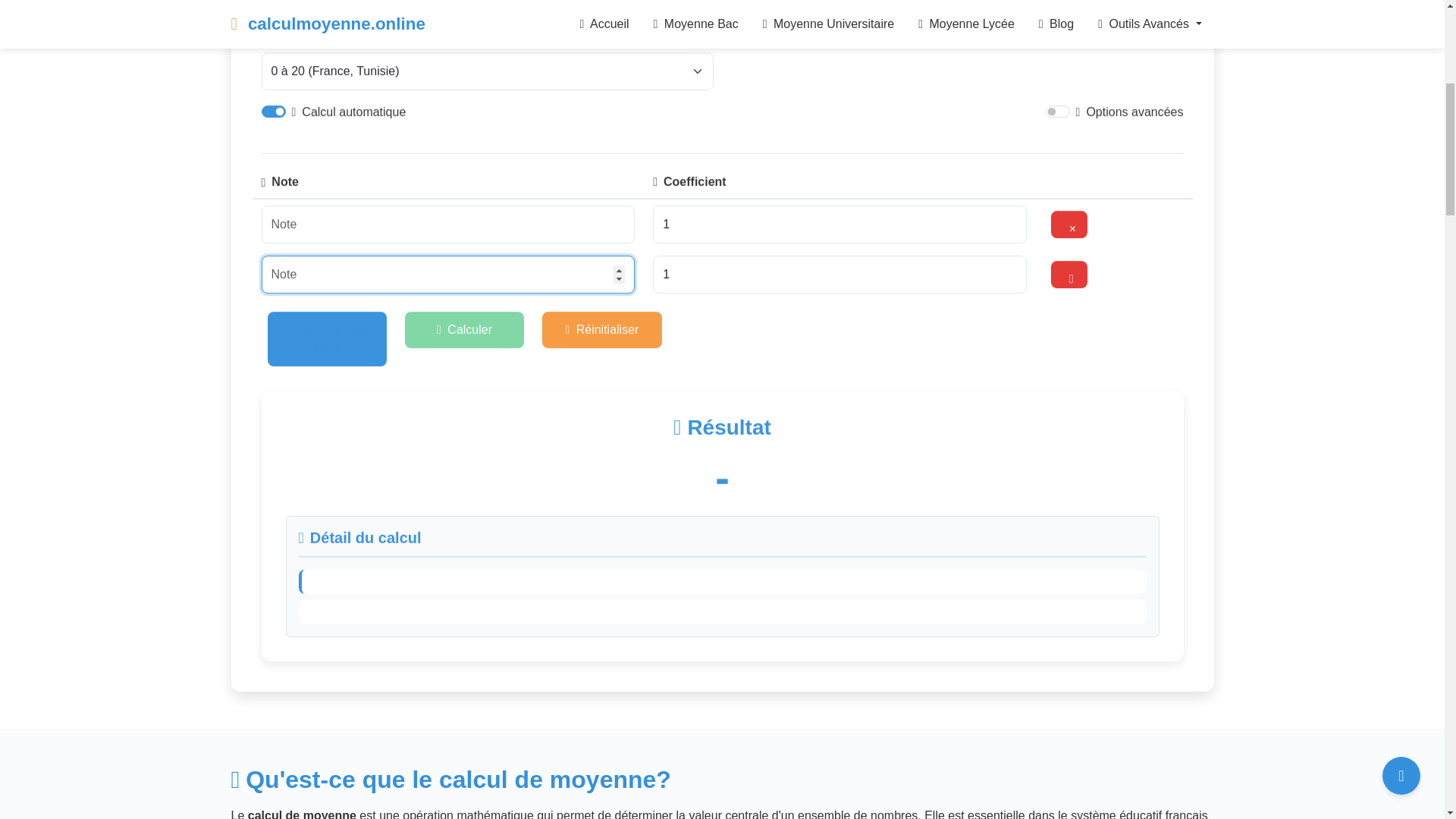 website screenshot of https://calculmoyenne-online.pages.dev/