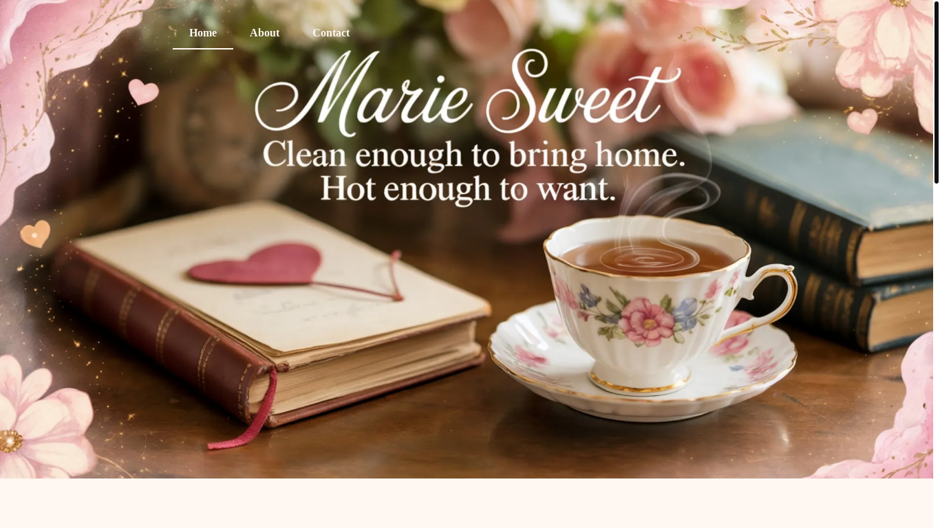 website screenshot of https://mariesweetromance.com/