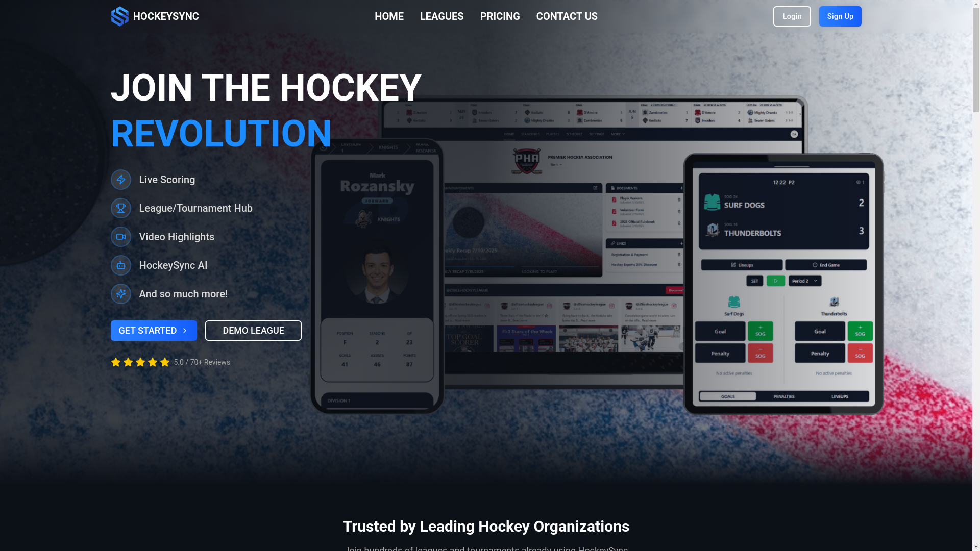 website screenshot of https://concordiarechockey.com/