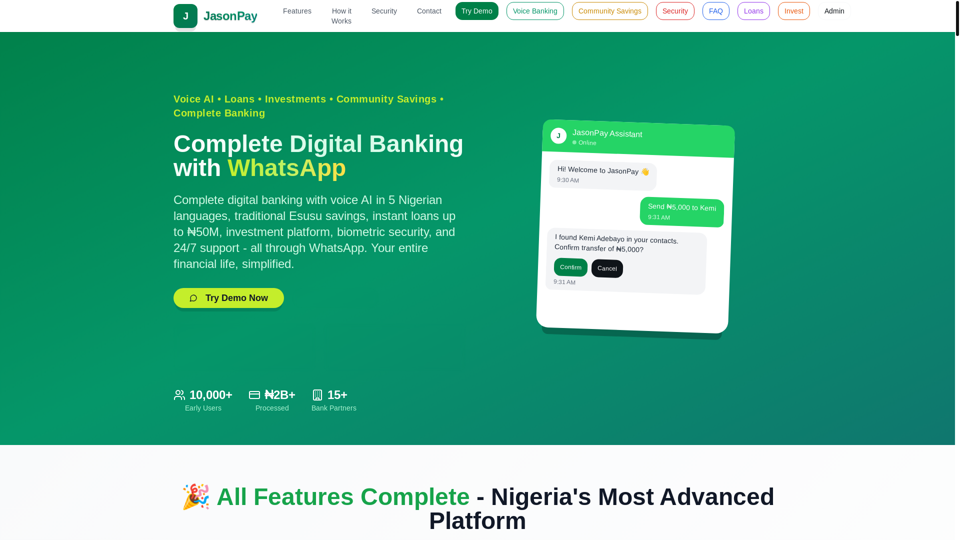 website screenshot of https://jasonpaynaija.online/
