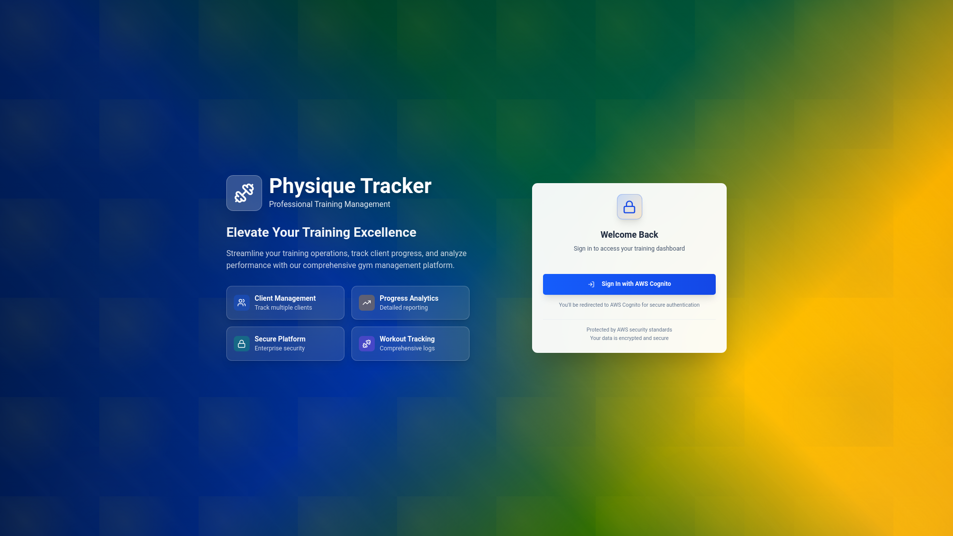 website screenshot of https://physique-tracker.com/