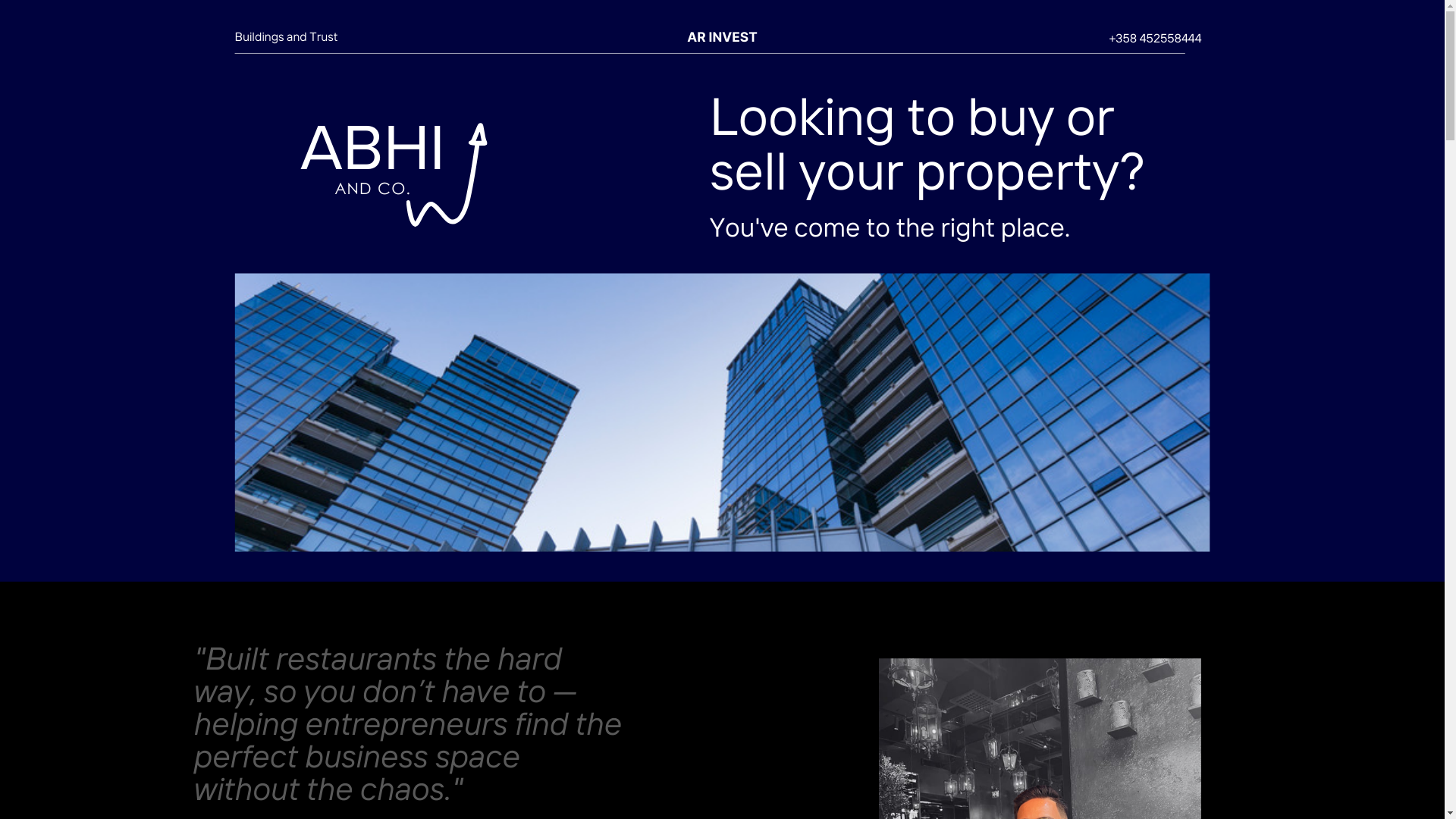 website screenshot of https://abhicapital.com/