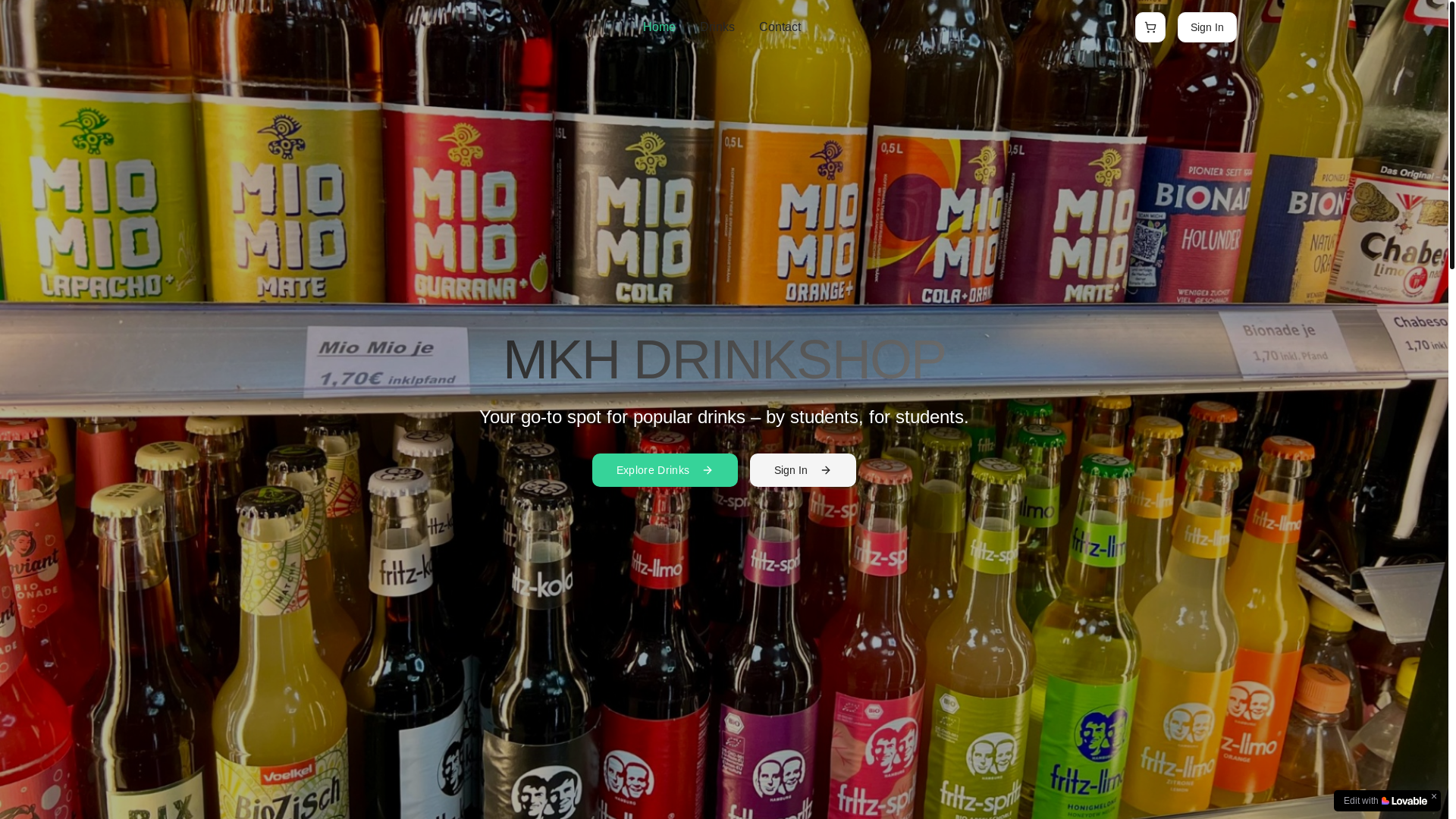 website screenshot of https://mkhdrinkshop.store/