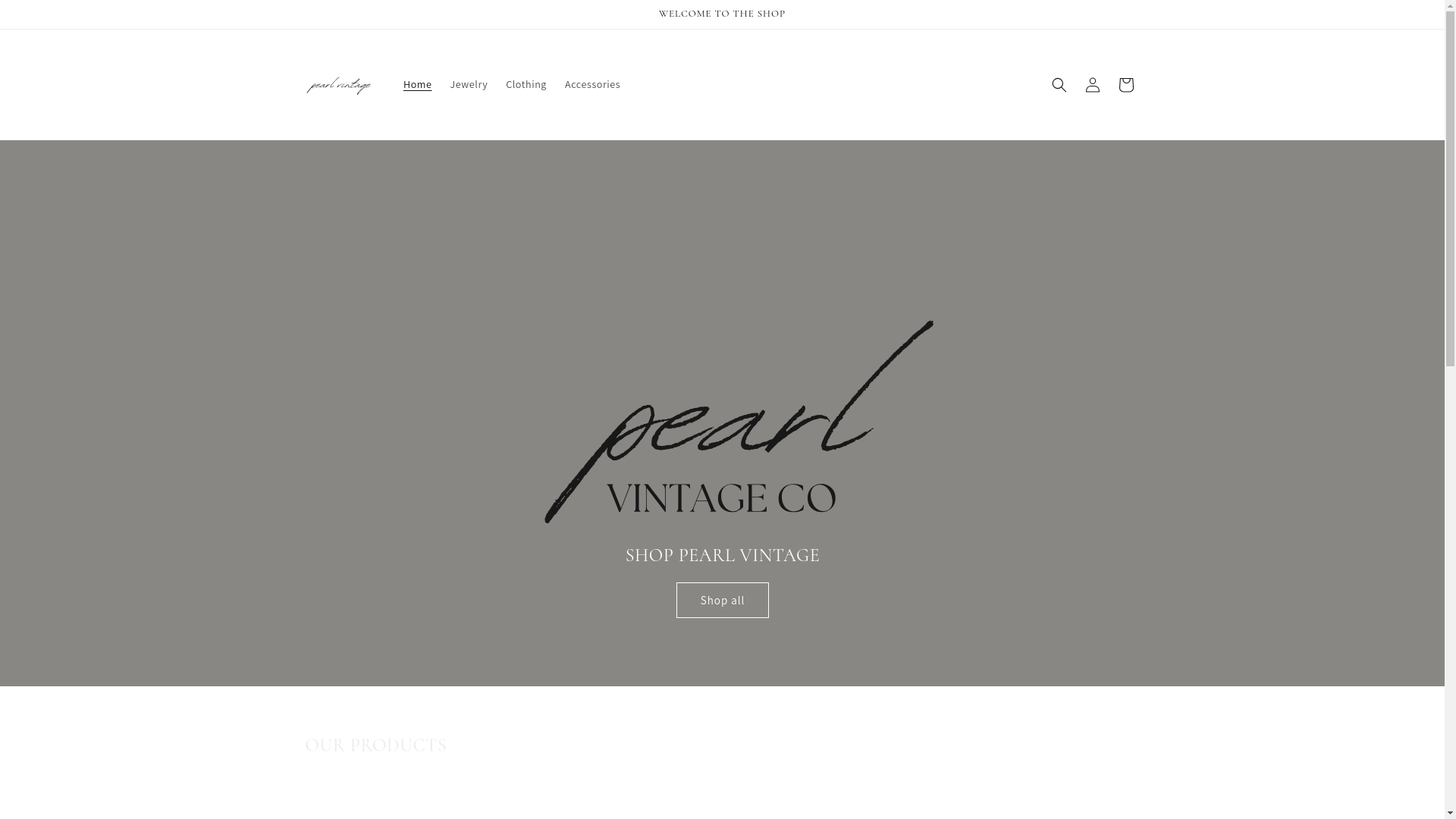 website screenshot of https://pearlvintageco.com/