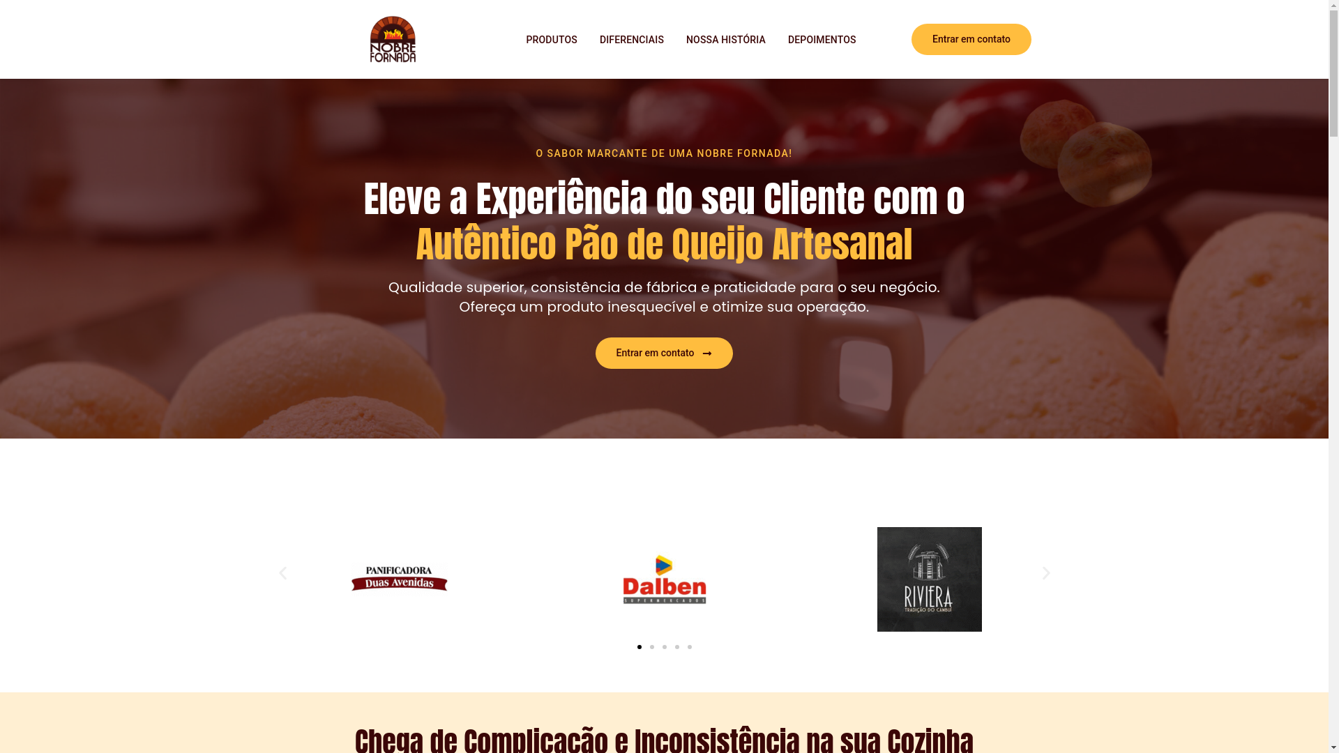 website screenshot of https://nobrefornada.com.br/