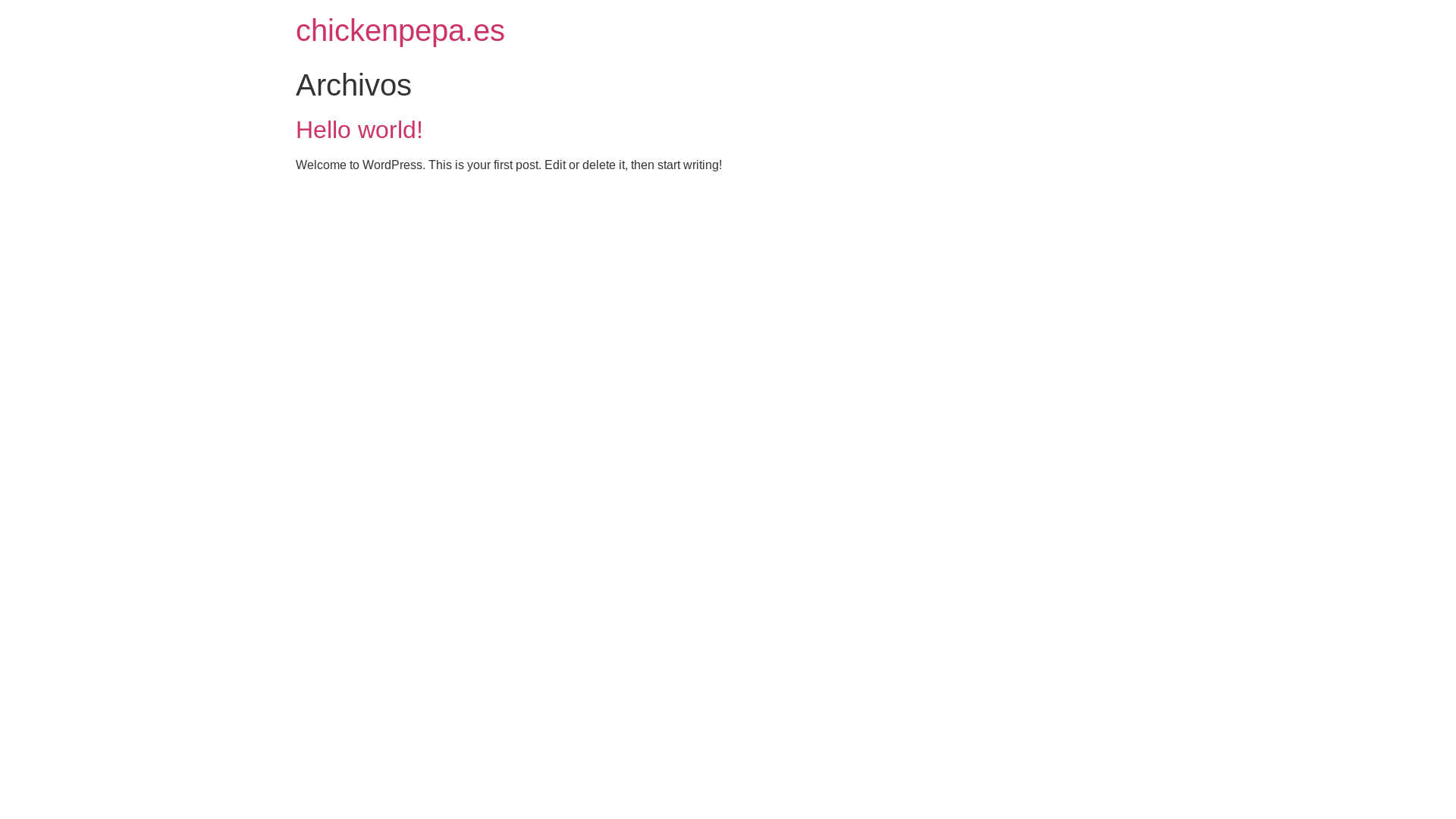website screenshot of https://chickenpepa.es/