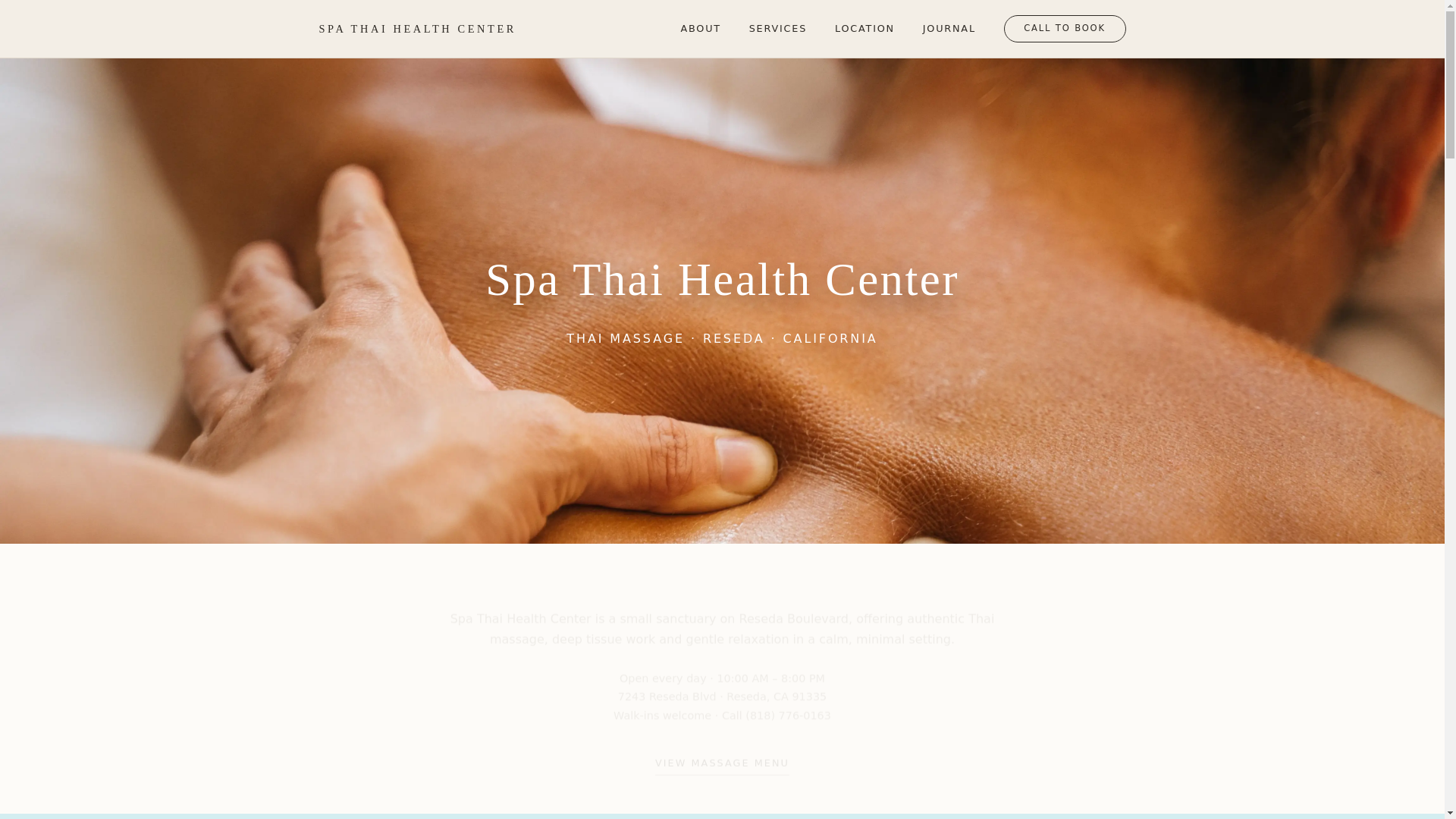 website screenshot of https://spathaihealthcenter.com/
